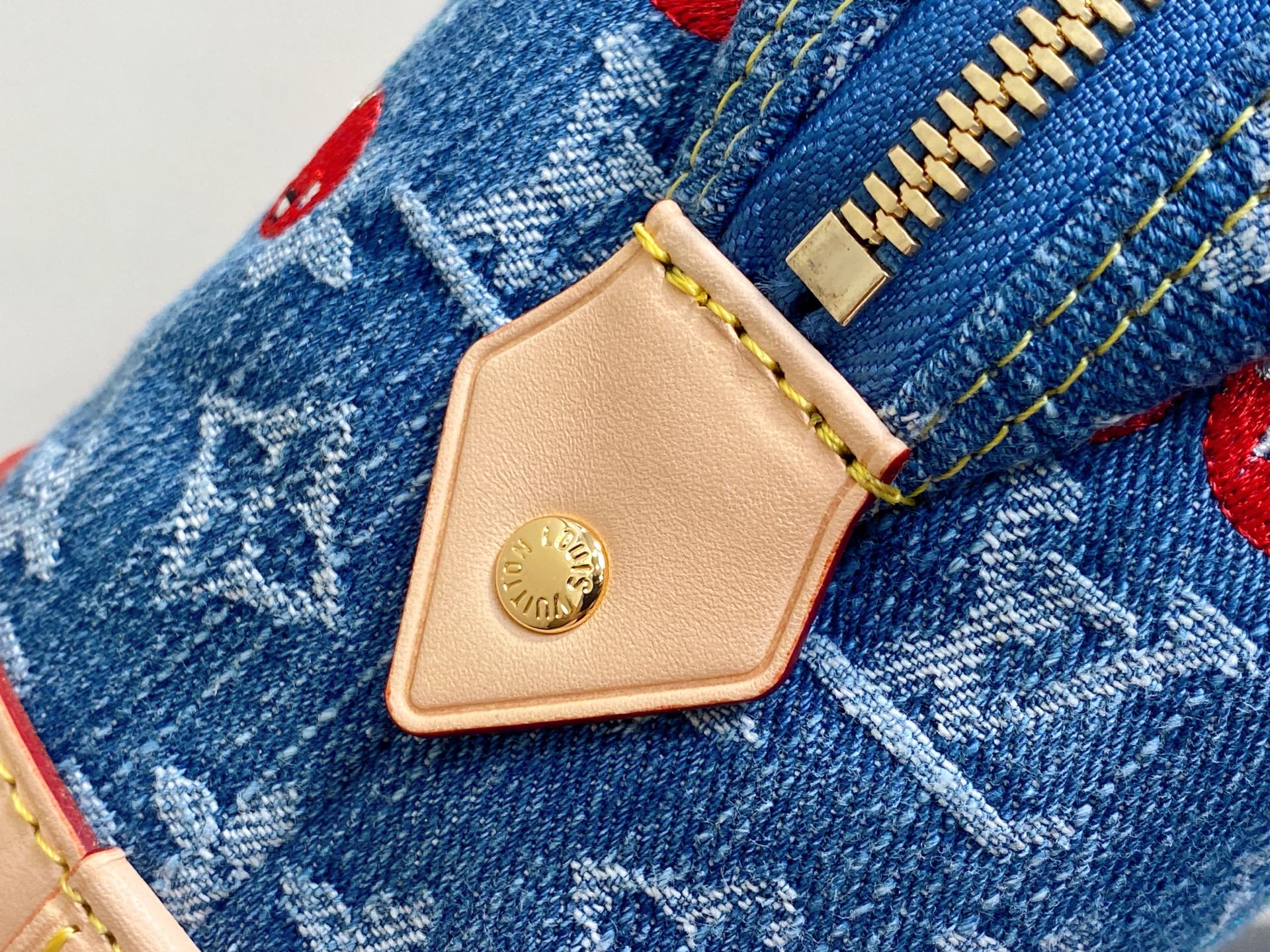 LV x TM Cosmetic Pouch GM 27cm Monogram Cherry Denim