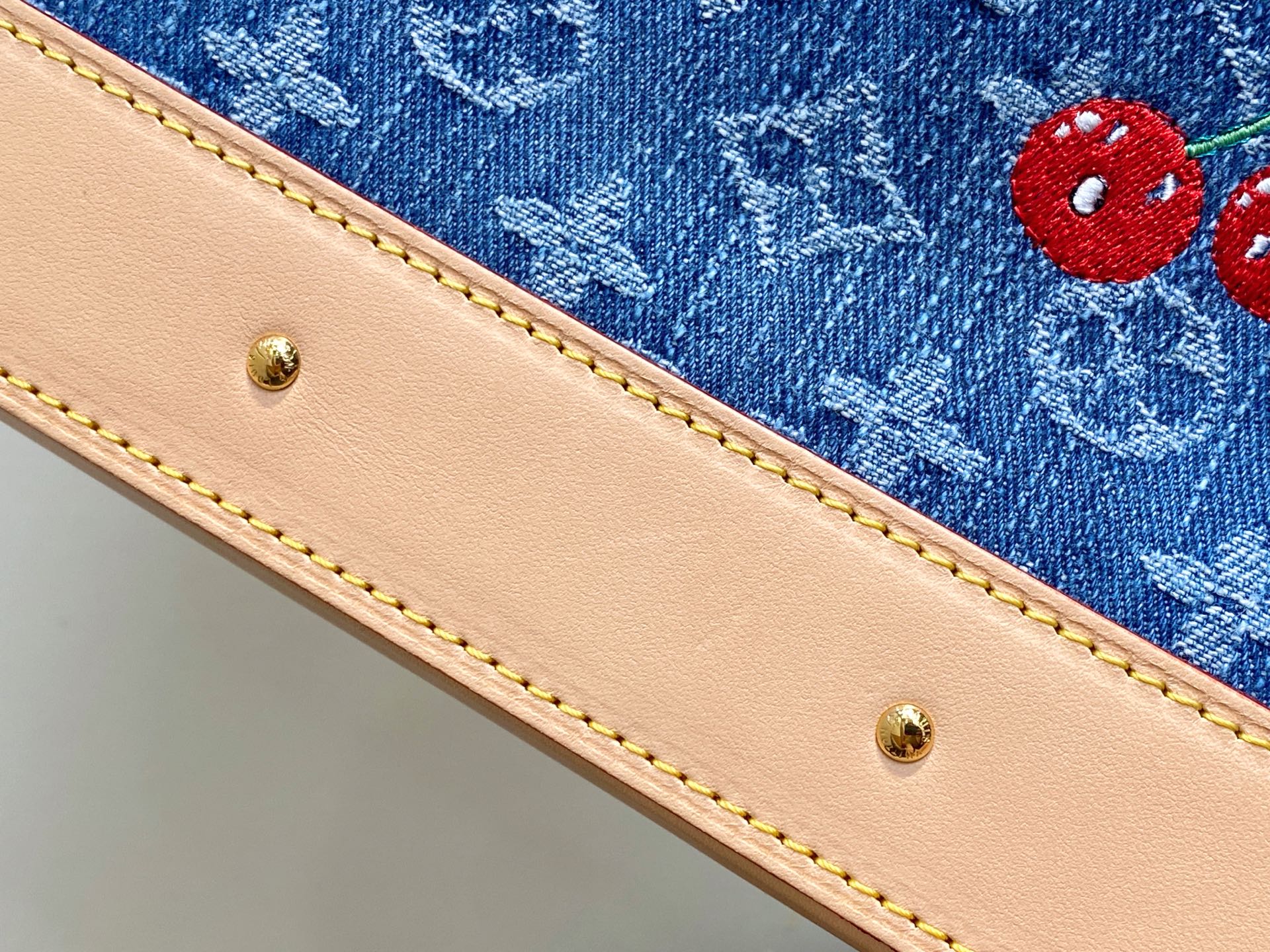 LV x TM Cosmetic Pouch GM 27cm Monogram Cherry Denim