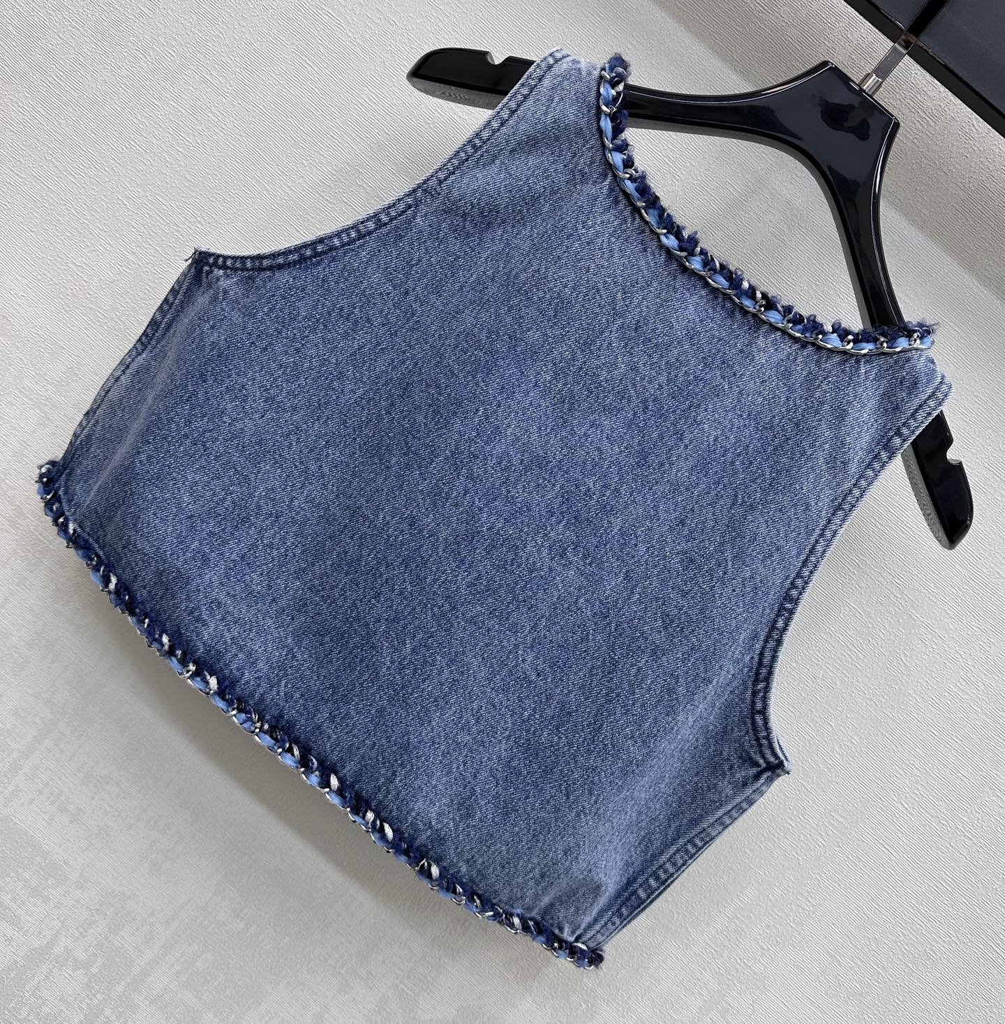 Chanel 2026 Denim Vest Blue Cotton 356145