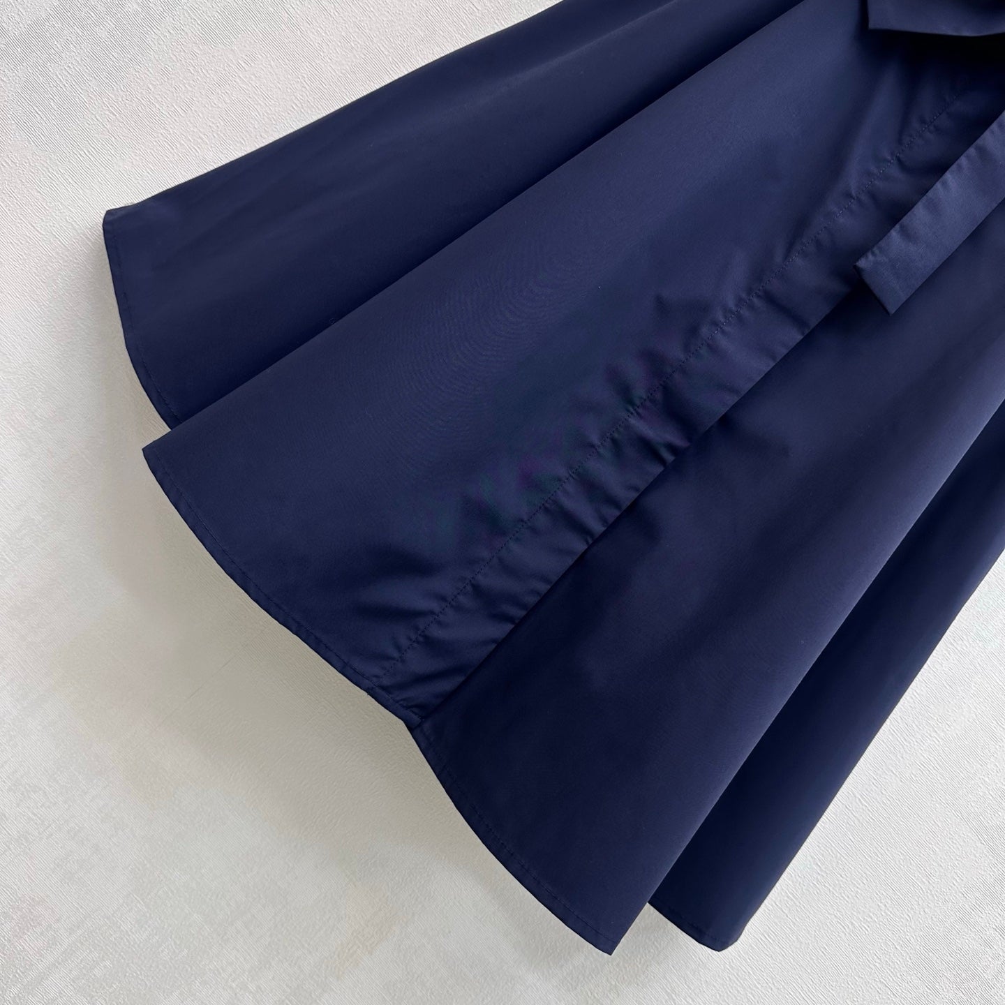 Dior 2026 Wave Embroidery Belt Dress Navy Cotton 627174