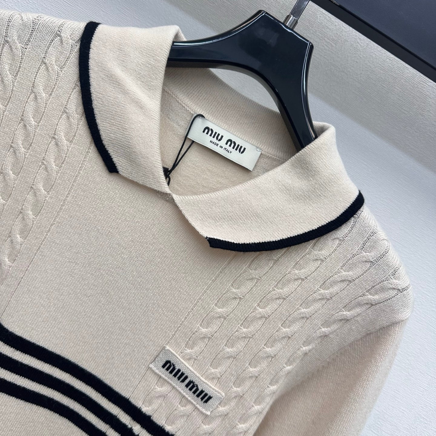 Miumiu 2026 Striped Long-Sleeve Knitwear Wool 418694