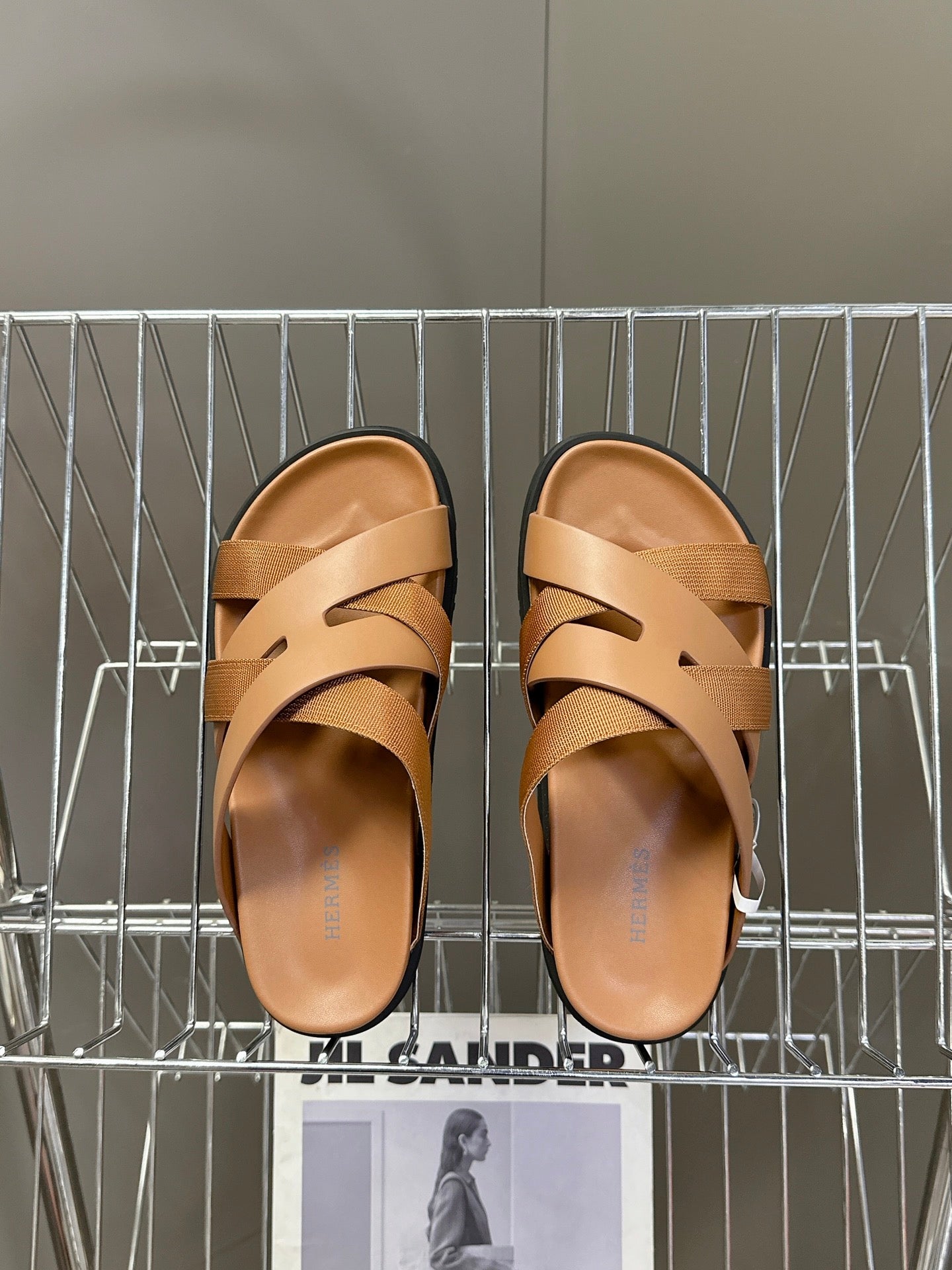 HM 25 Kazimir Sandal Two-tone Calfskin Canvas