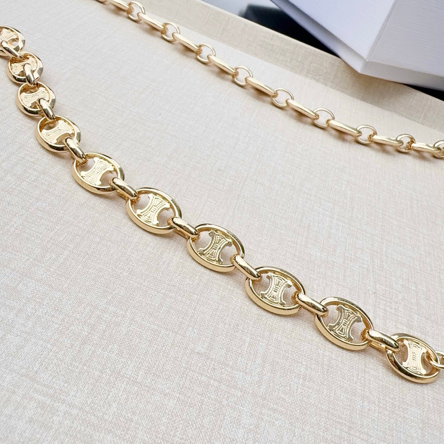 Celine 2026 Gold Metallic Belt