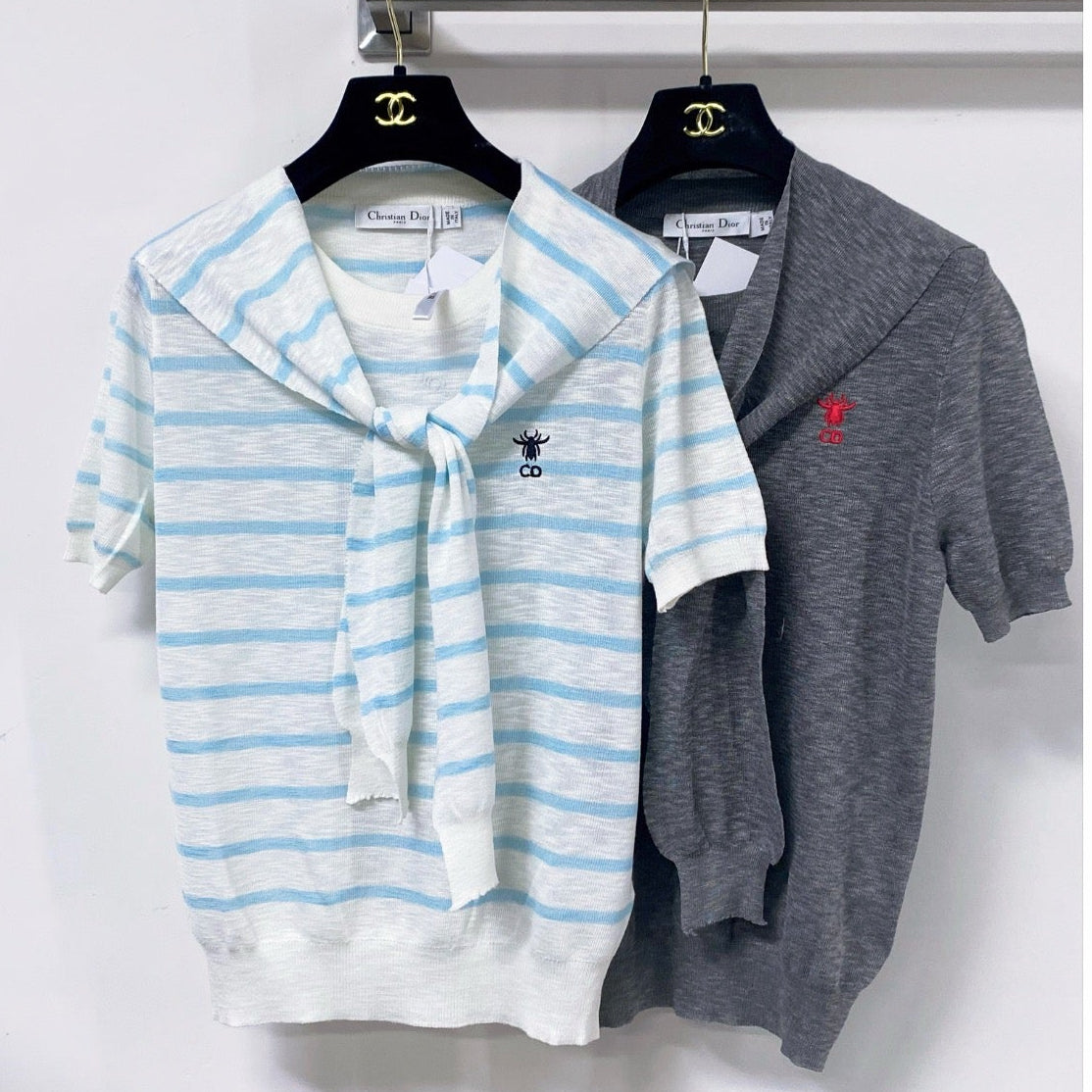 Dior 2026 Polo Shirt Featuring A Tie-neck Detail Acrylic 479903