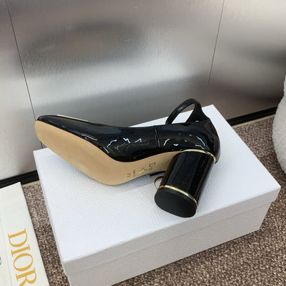 CD Miss Dior Pump 85mm Glossy Black Cowhide