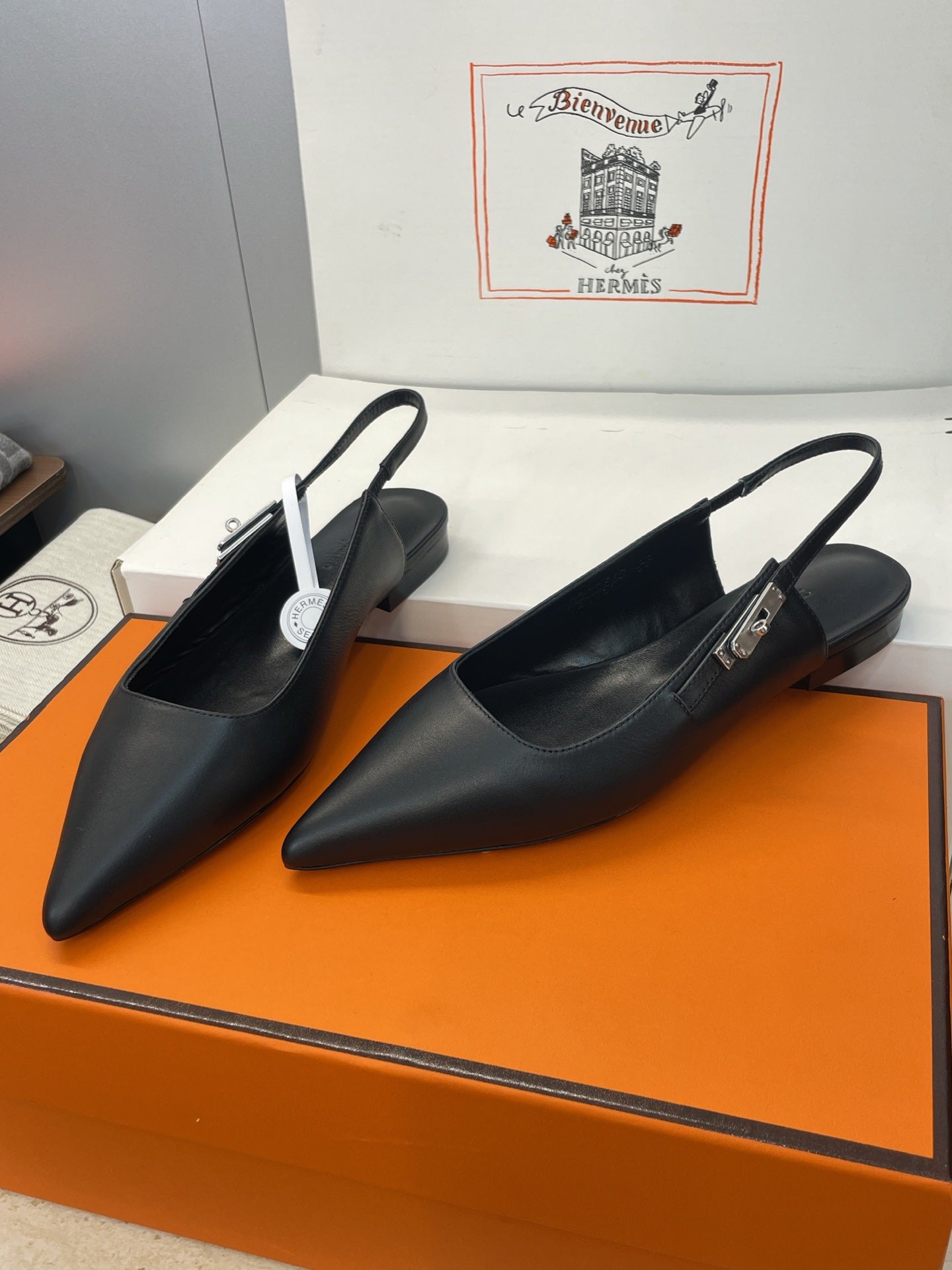 HM 26ss Slingback Flat Calfskin 607276
