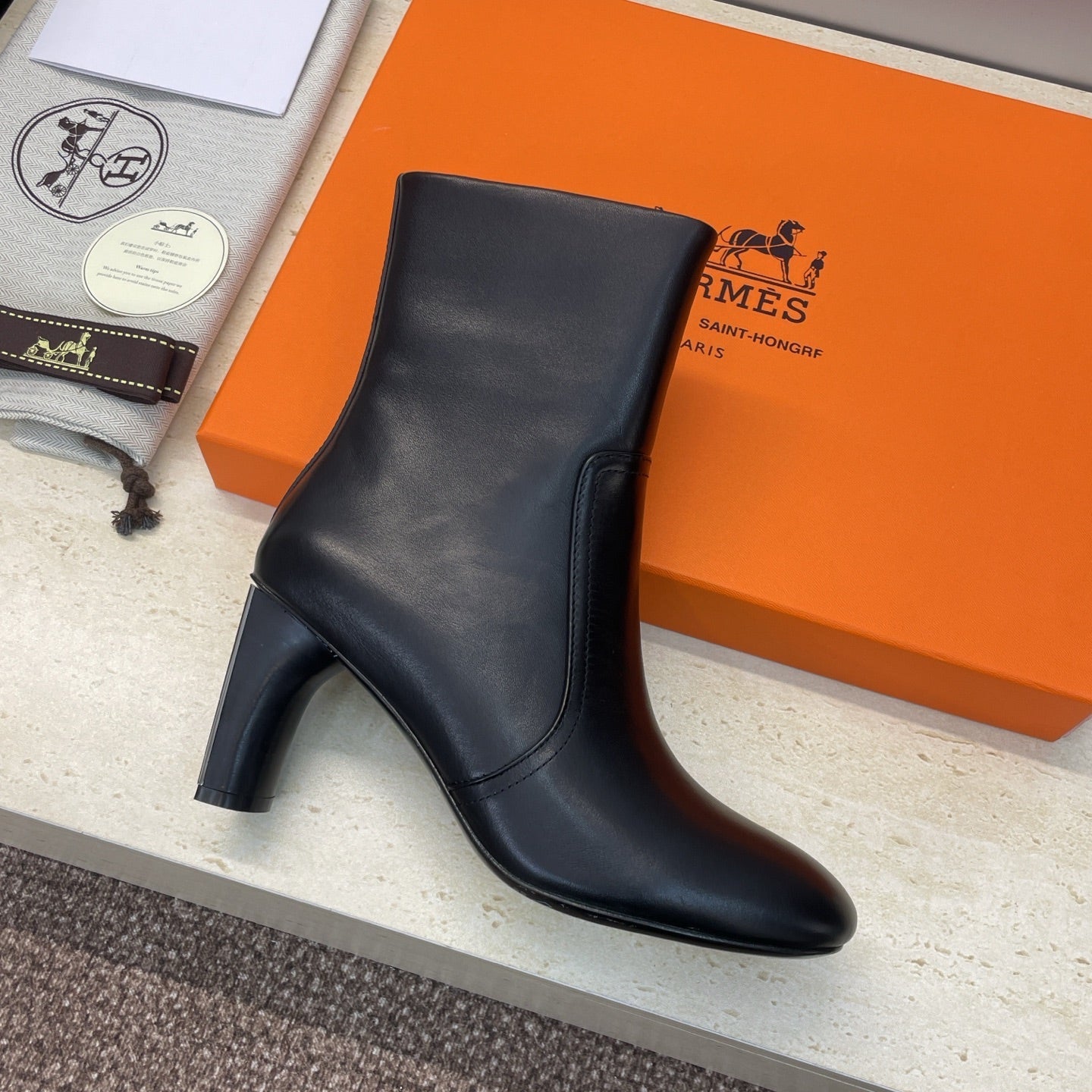 HM 26ss Lolita Chelsea Boots 80 Black Calfskin 607089