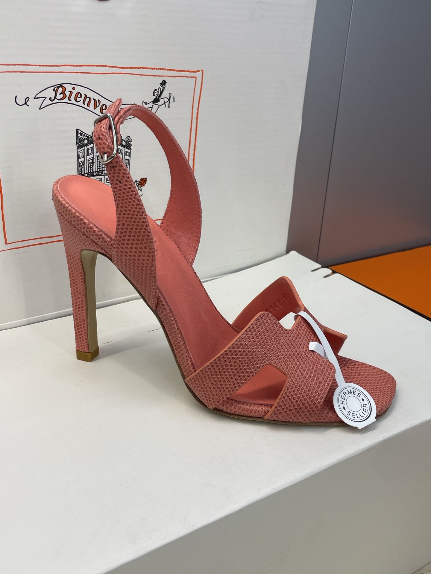 HM 26ss High Heel Sandals 105 Soft Pink Cowhide 607110