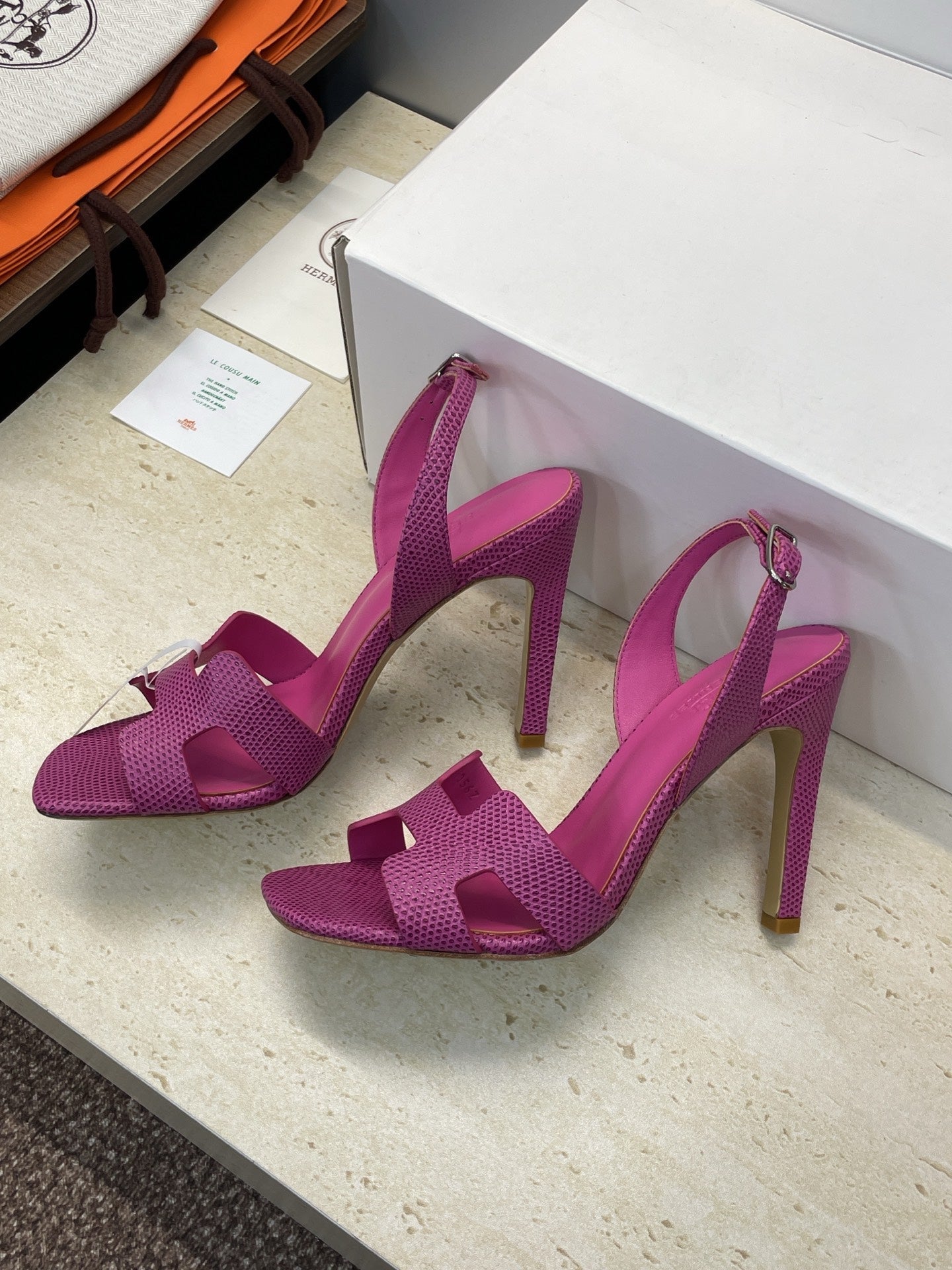 HM 26ss High Heel Sandals 105 Purple Cowhide 607112
