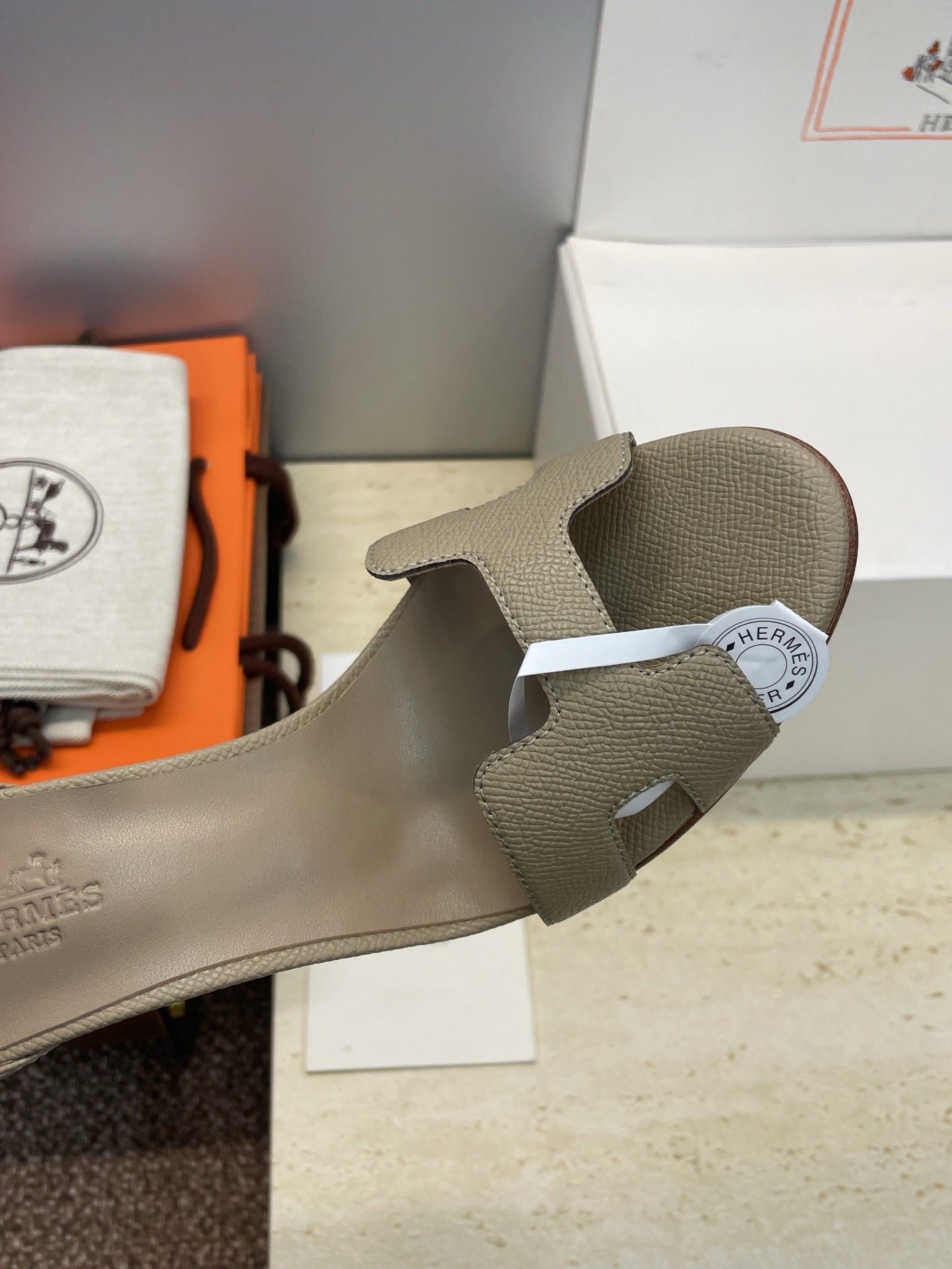 HM 26ss High Heel Sandals 105 Taupe Cowhide 607127