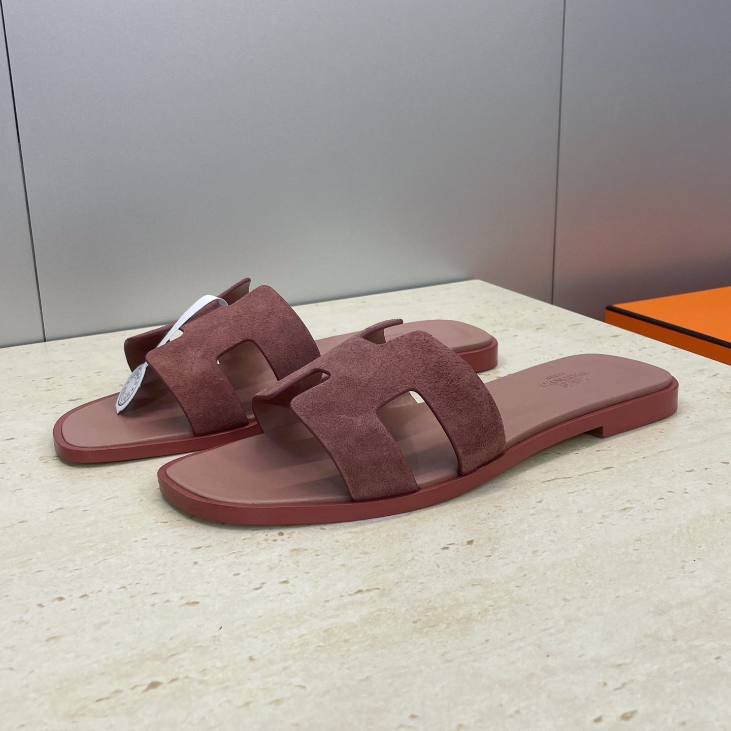 HM 26ss  Oran Sandals Dusty Rose Suede Cowhide 607205