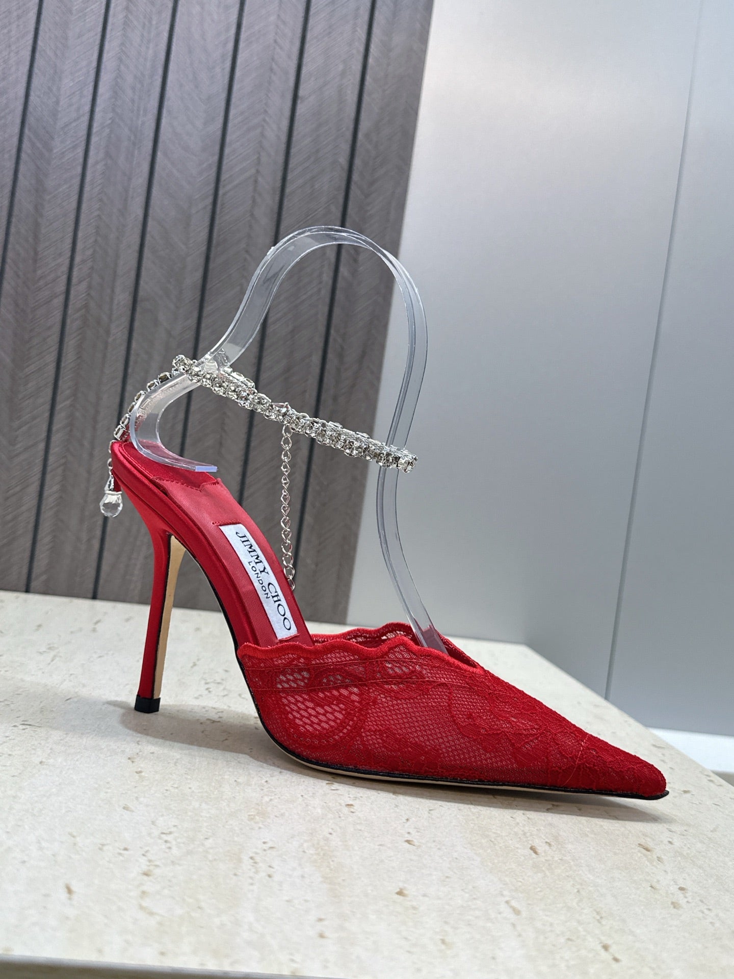 Jimmy Choo 2026 Saeda Crystal Lace Pumps 105mm Mesh 959927