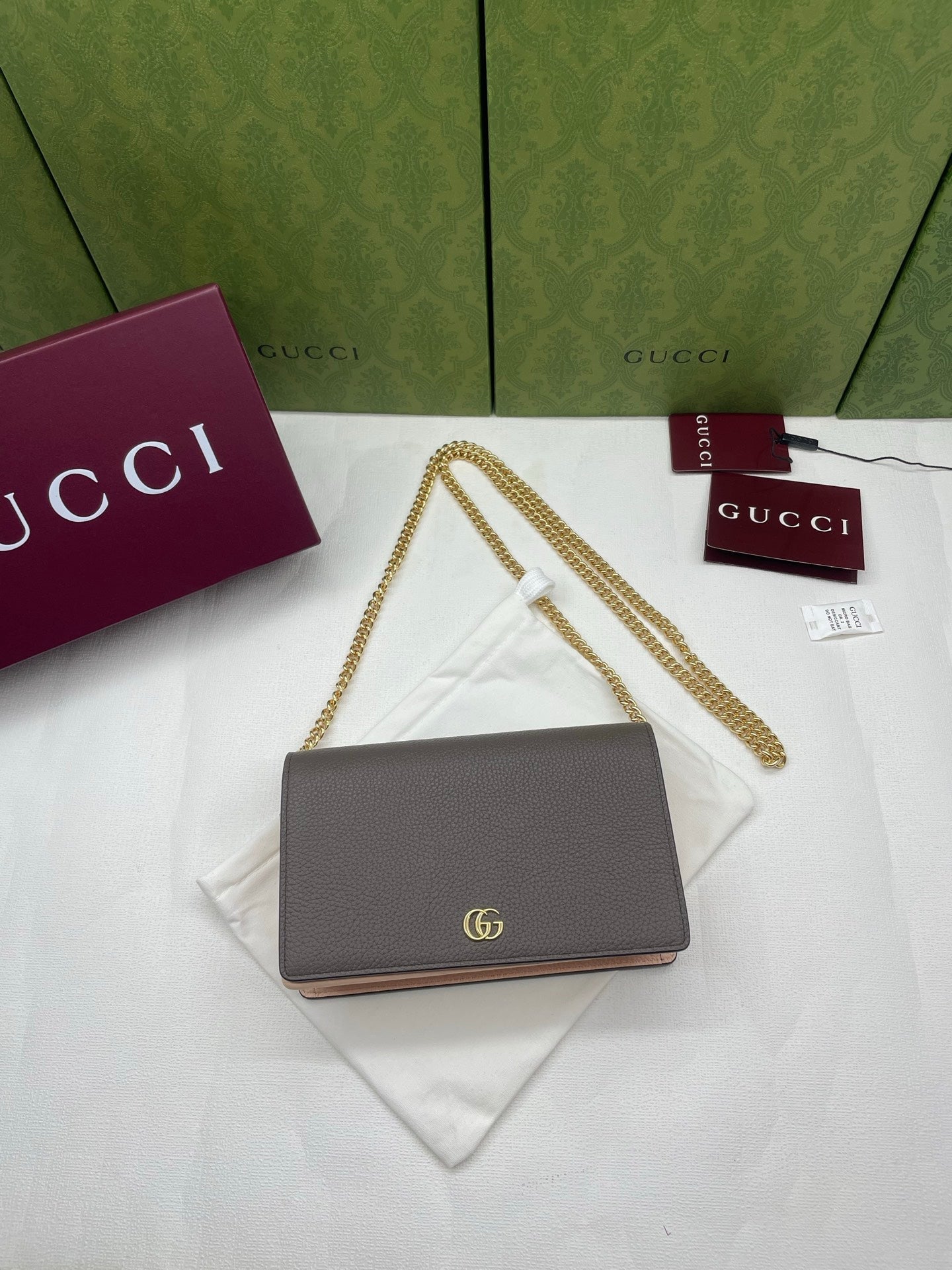 Gucci 2026 Marmont Wallet On Chaine 20cm Canvas Leather