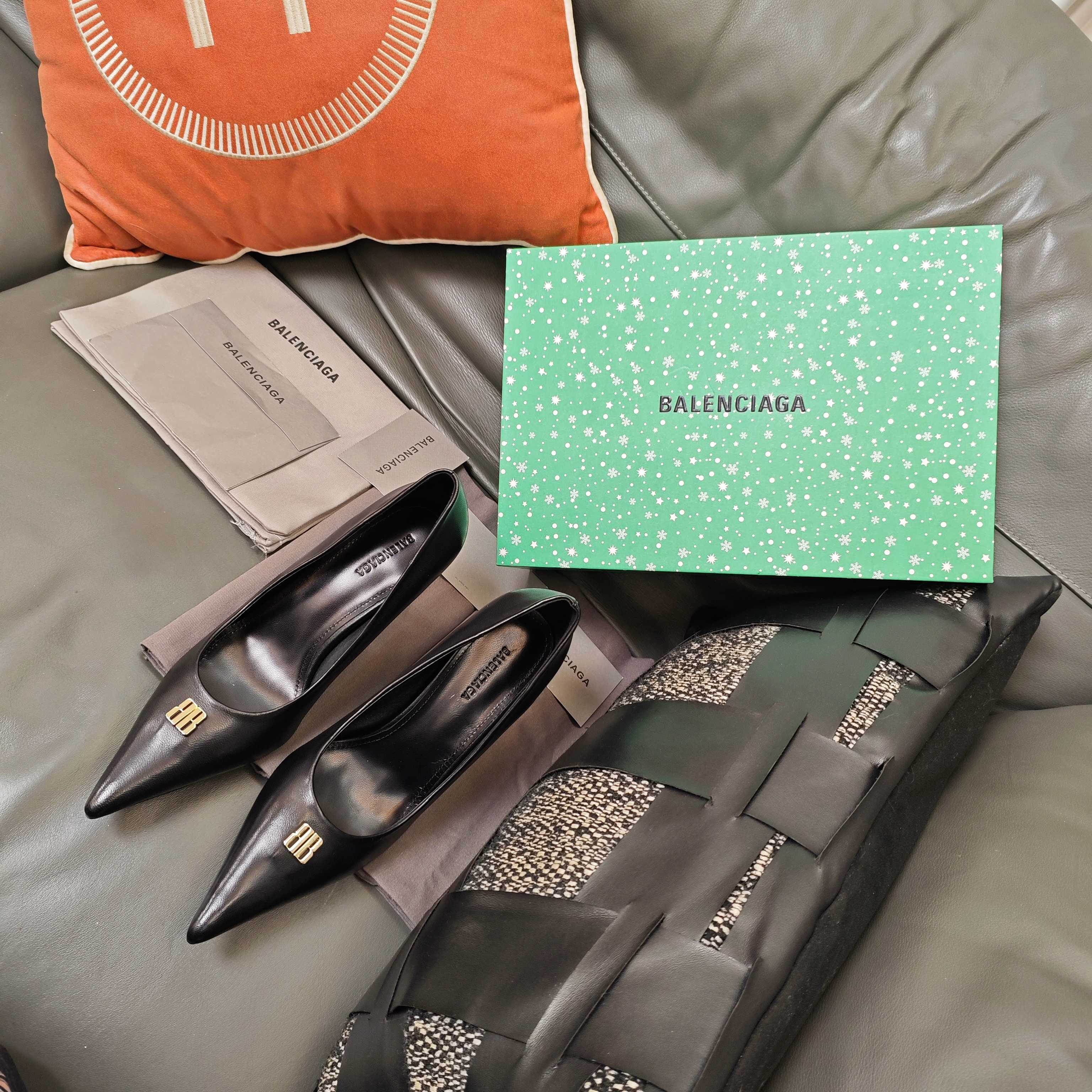 Balenciaga 26s Pump 85 Black Sheepskin 681211