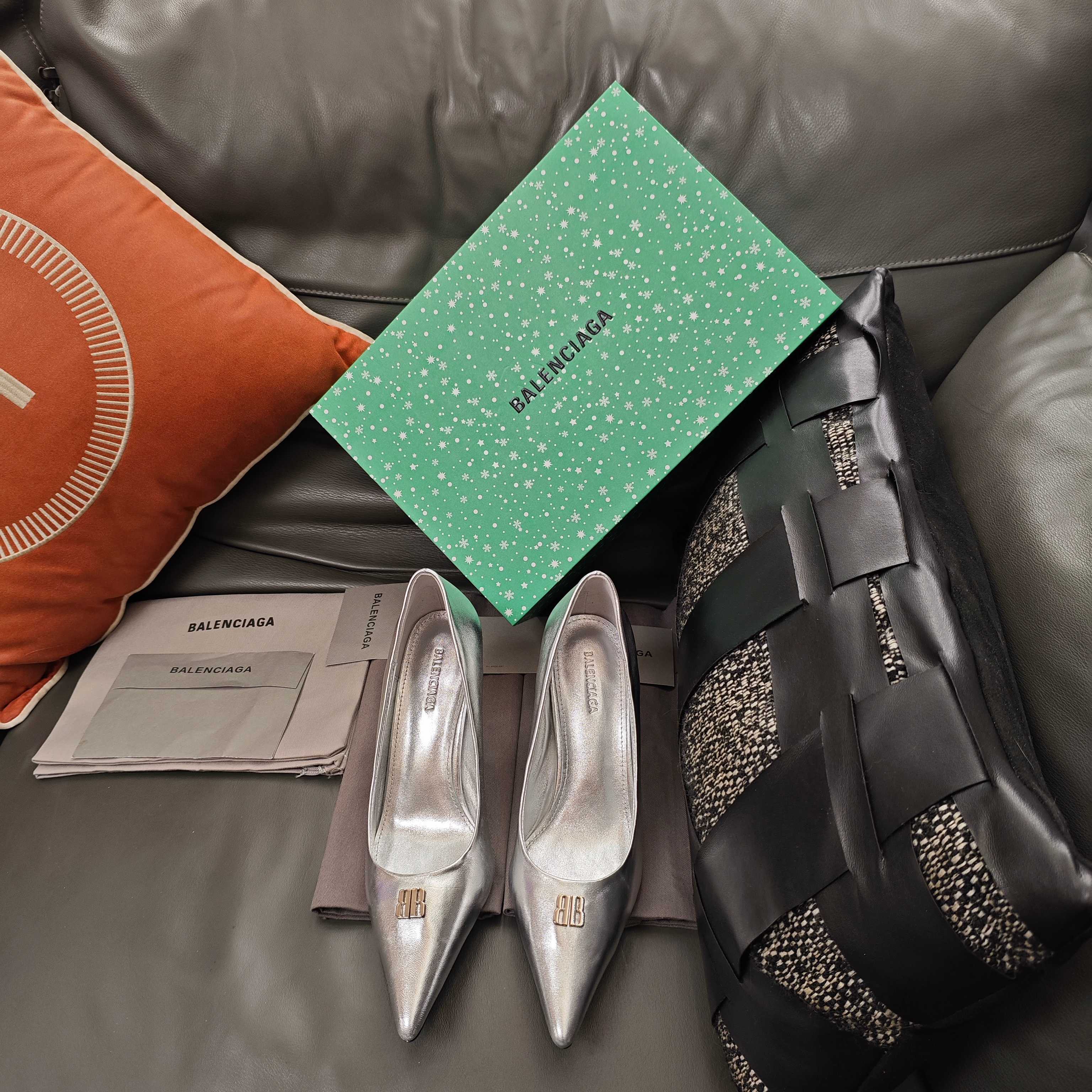 Balenciaga 26s Pump 85 Sliver Sheepskin 681213