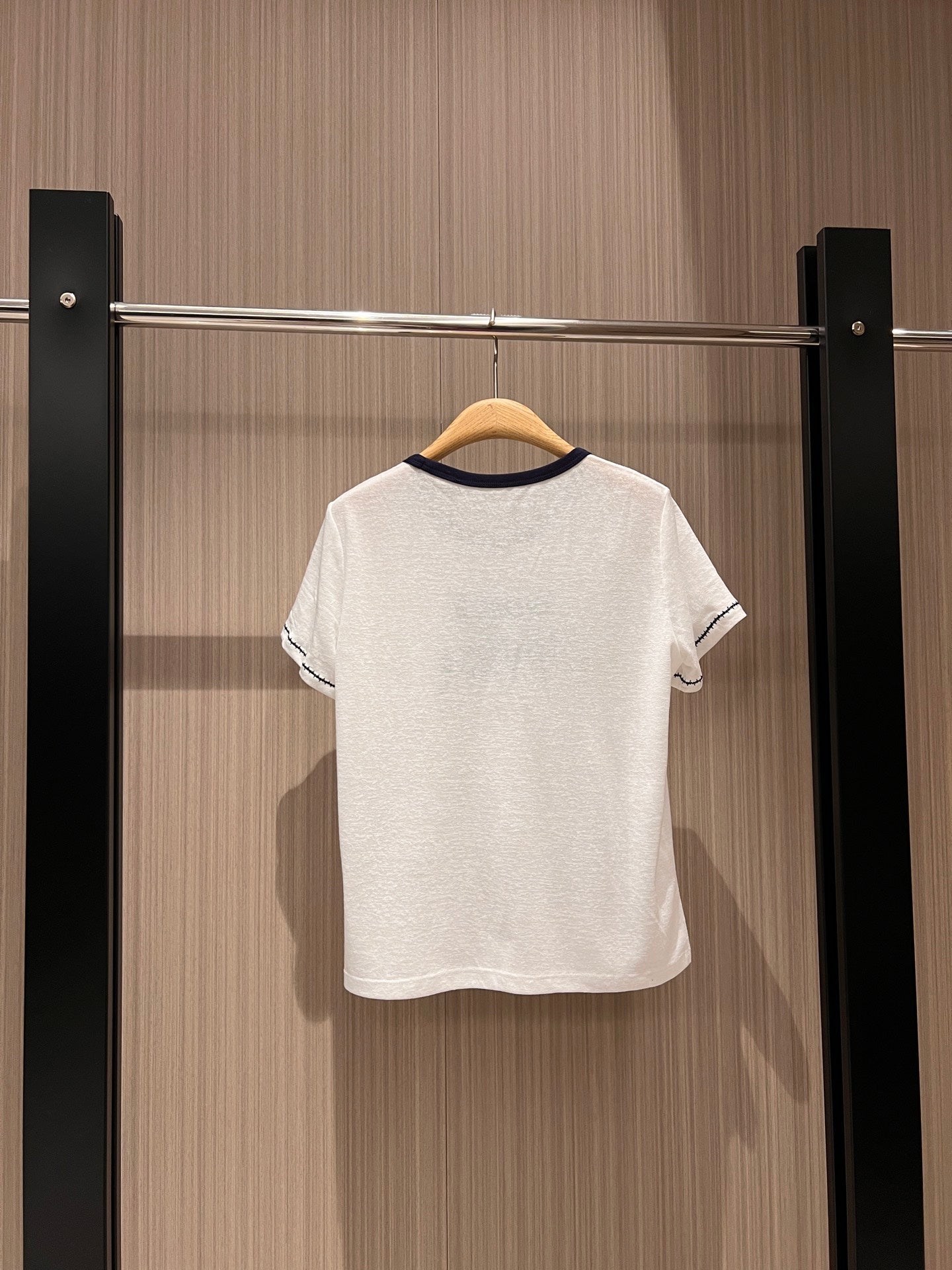 CC  Embroidered Collared T-shirt Cotton