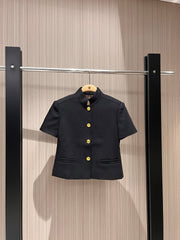 LV Short-Sleeved Jacket Youthful Black Polyester