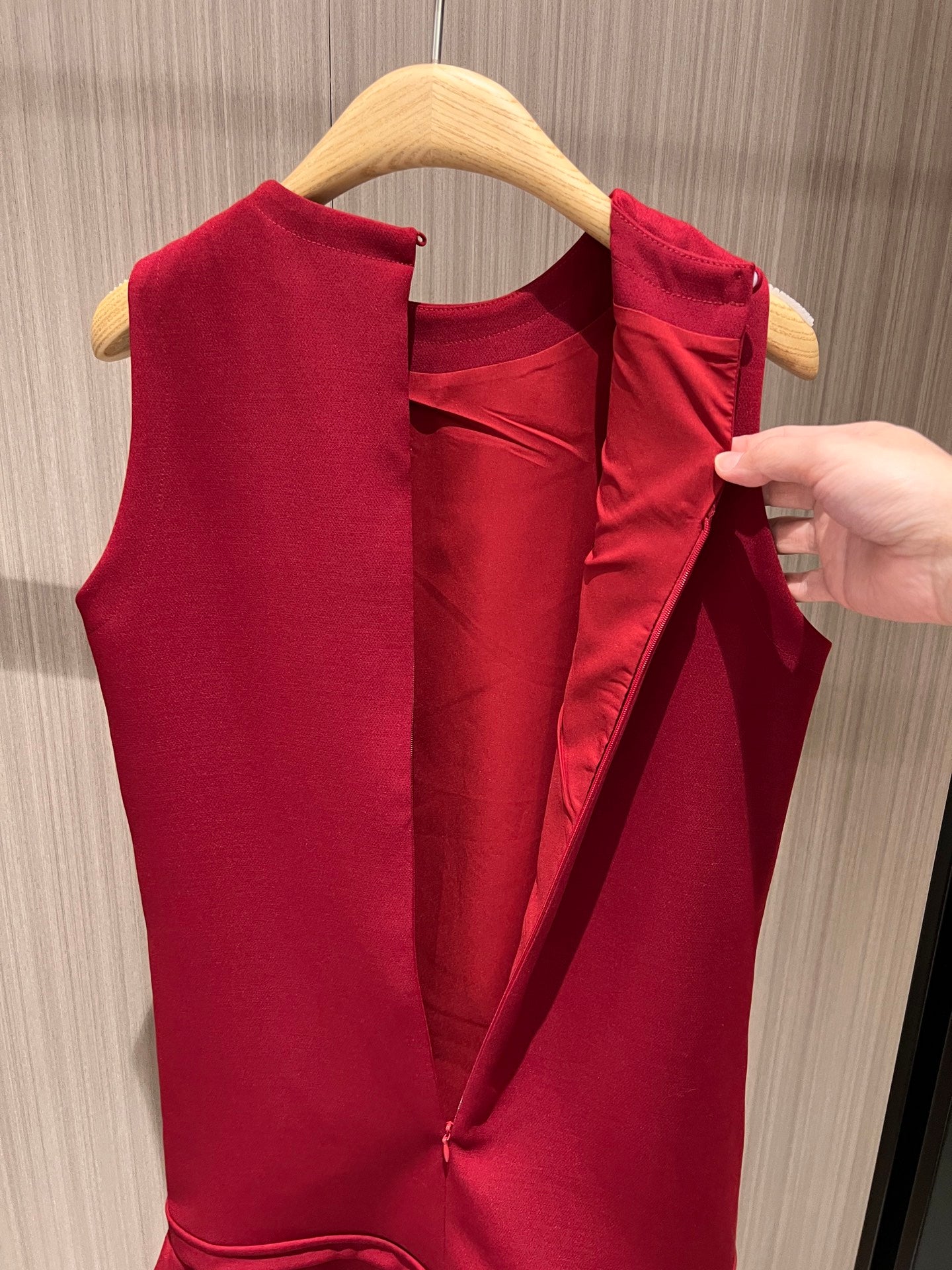 Gucci Sleeveless Vest Dress Red Polyester Fiber