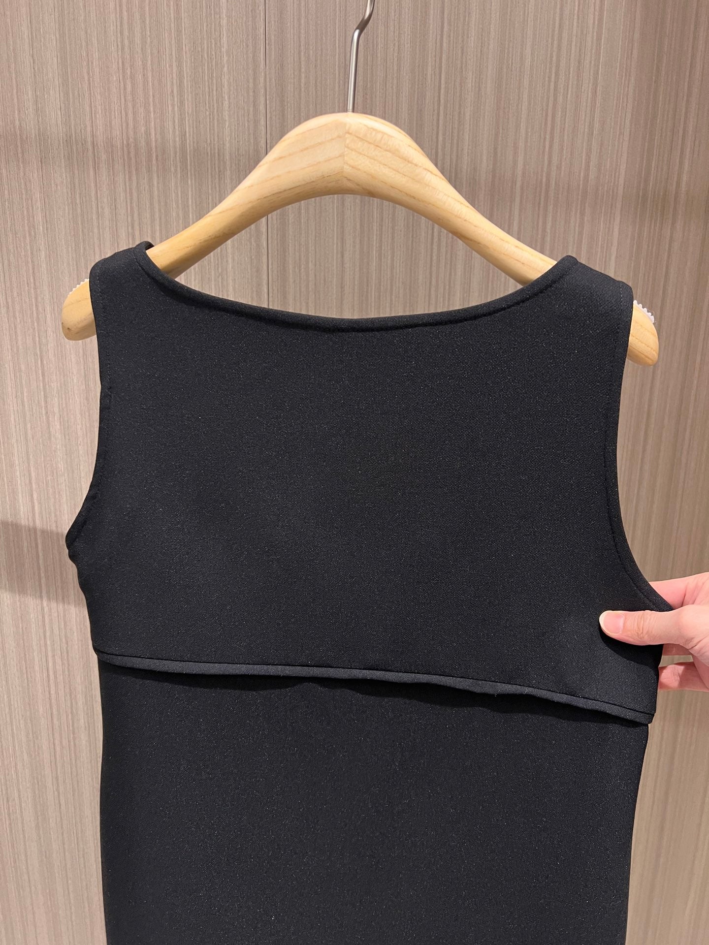Gucci Vest Dress With Lace-up Bowknot Black Polyester Fiber