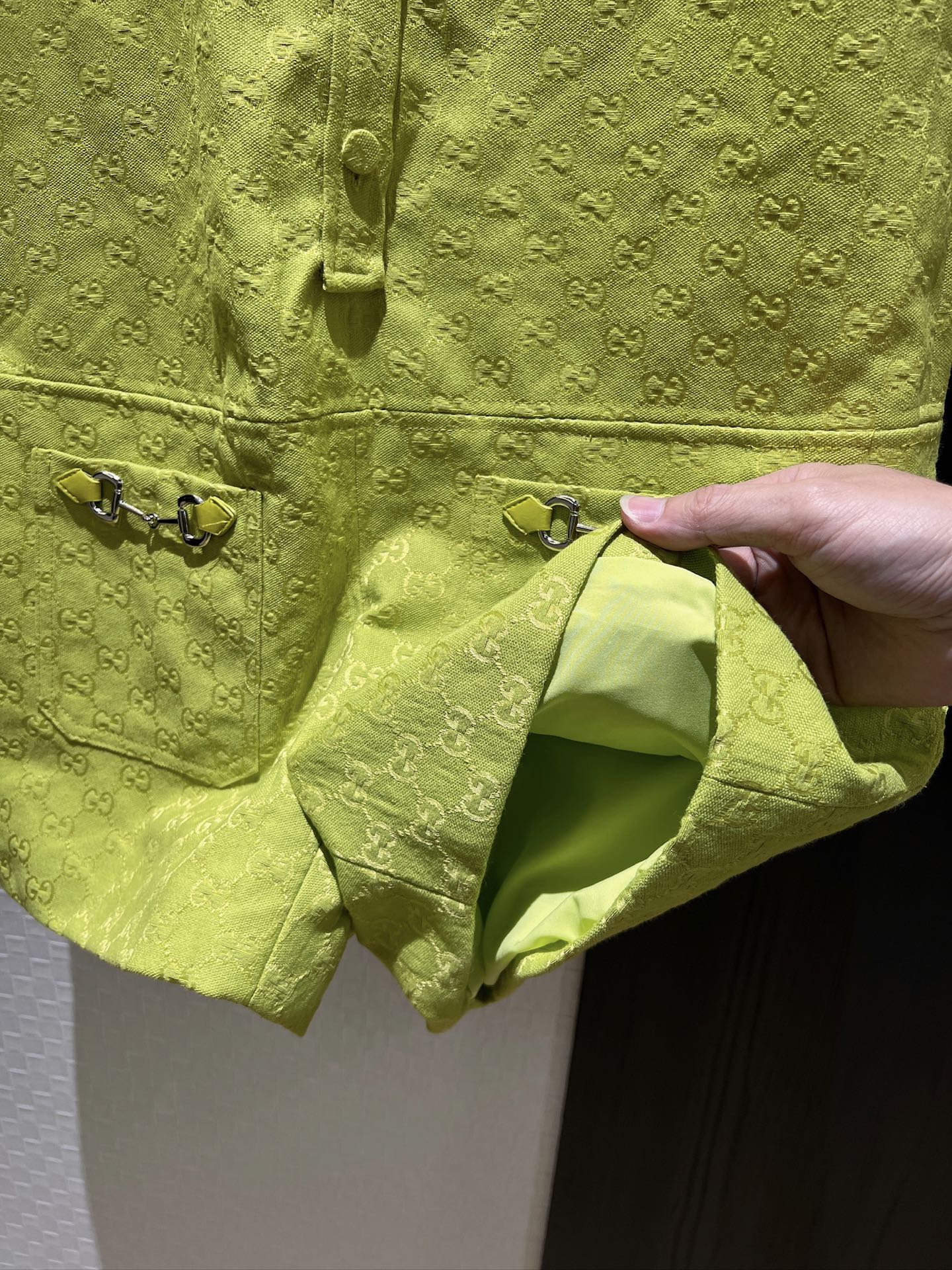 Gucci Jumpsuit Short Avocado Green Polyester Fiber