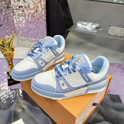 LV Trainer Sneaker Blue Mix White Cowhide