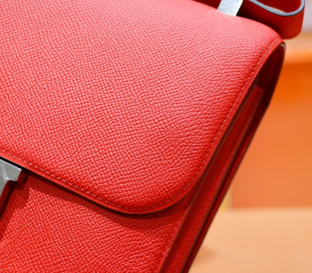constance 24 red epsom leather gold hardware