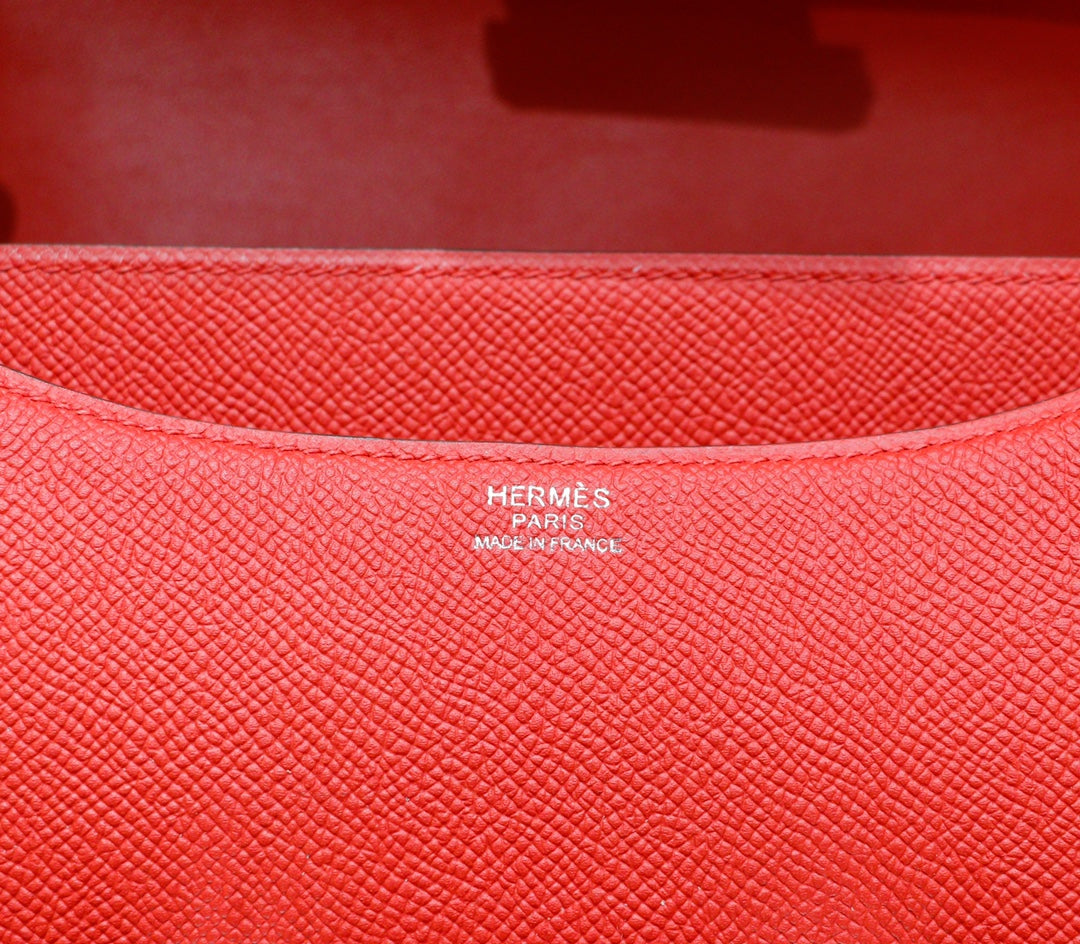 constance 24 red epsom leather gold hardware