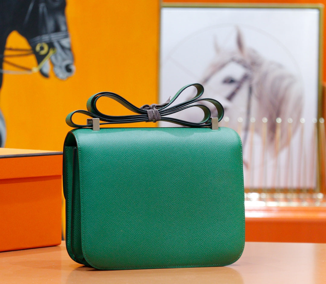 constance 24 dark green epsom leather gold hardware