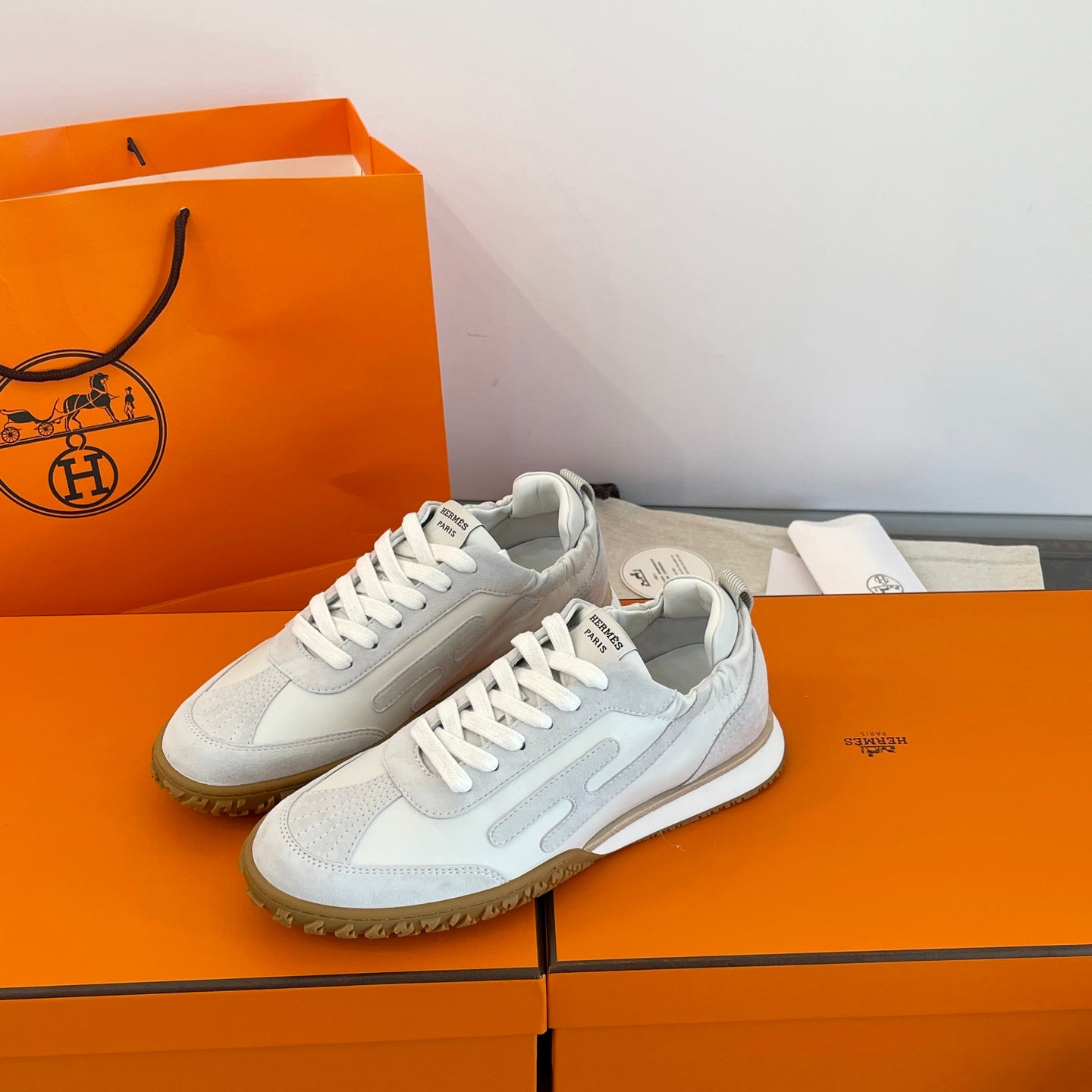 HM Jet Sneaker Beige Grey mix White Suede 212742