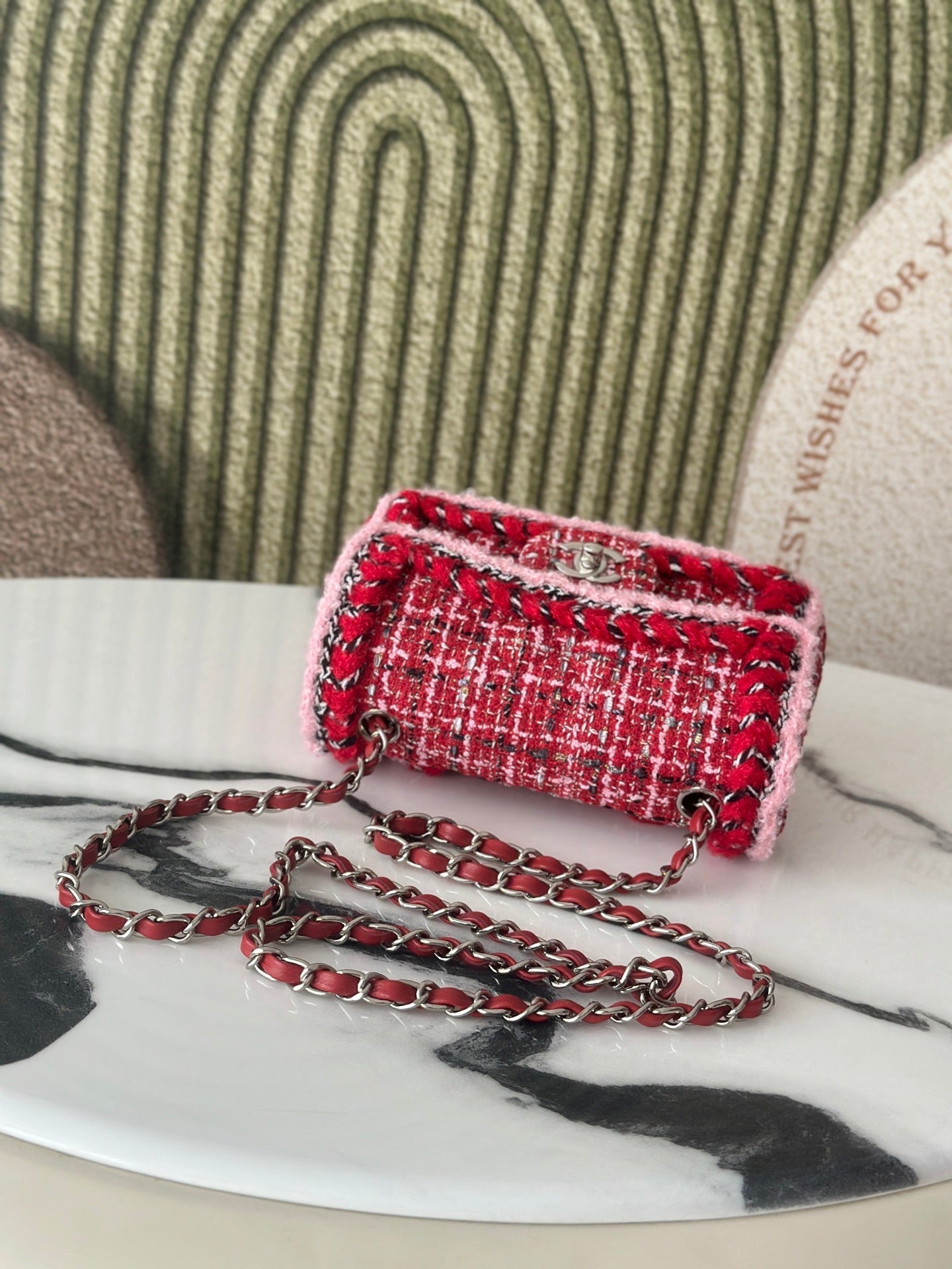 Chanel 2026 Mini Flap Bag Tweed Denim Leather