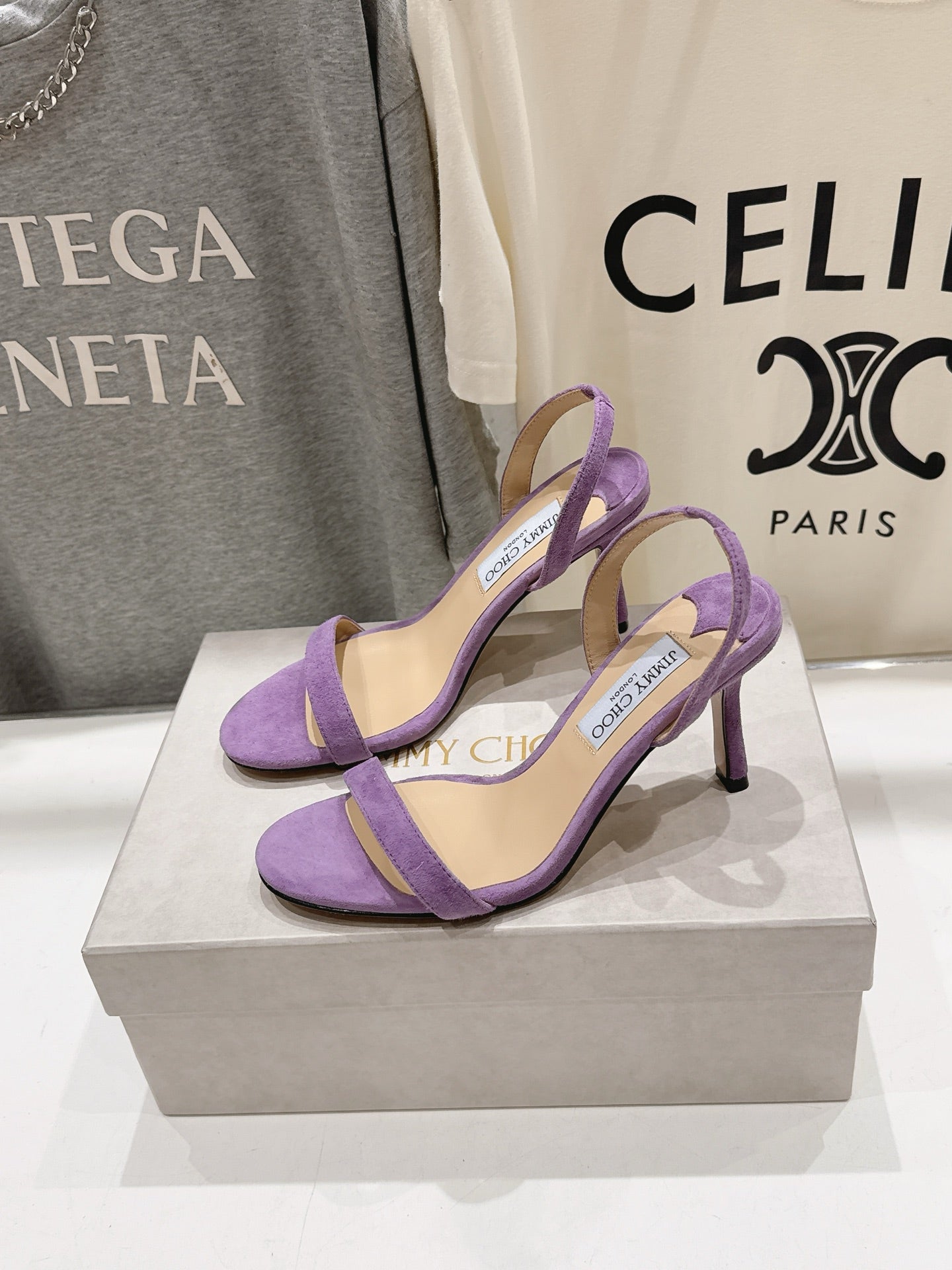 Jimmy Choo 2026 Jenn Sandals 85mm Suede Sheepskin 946209