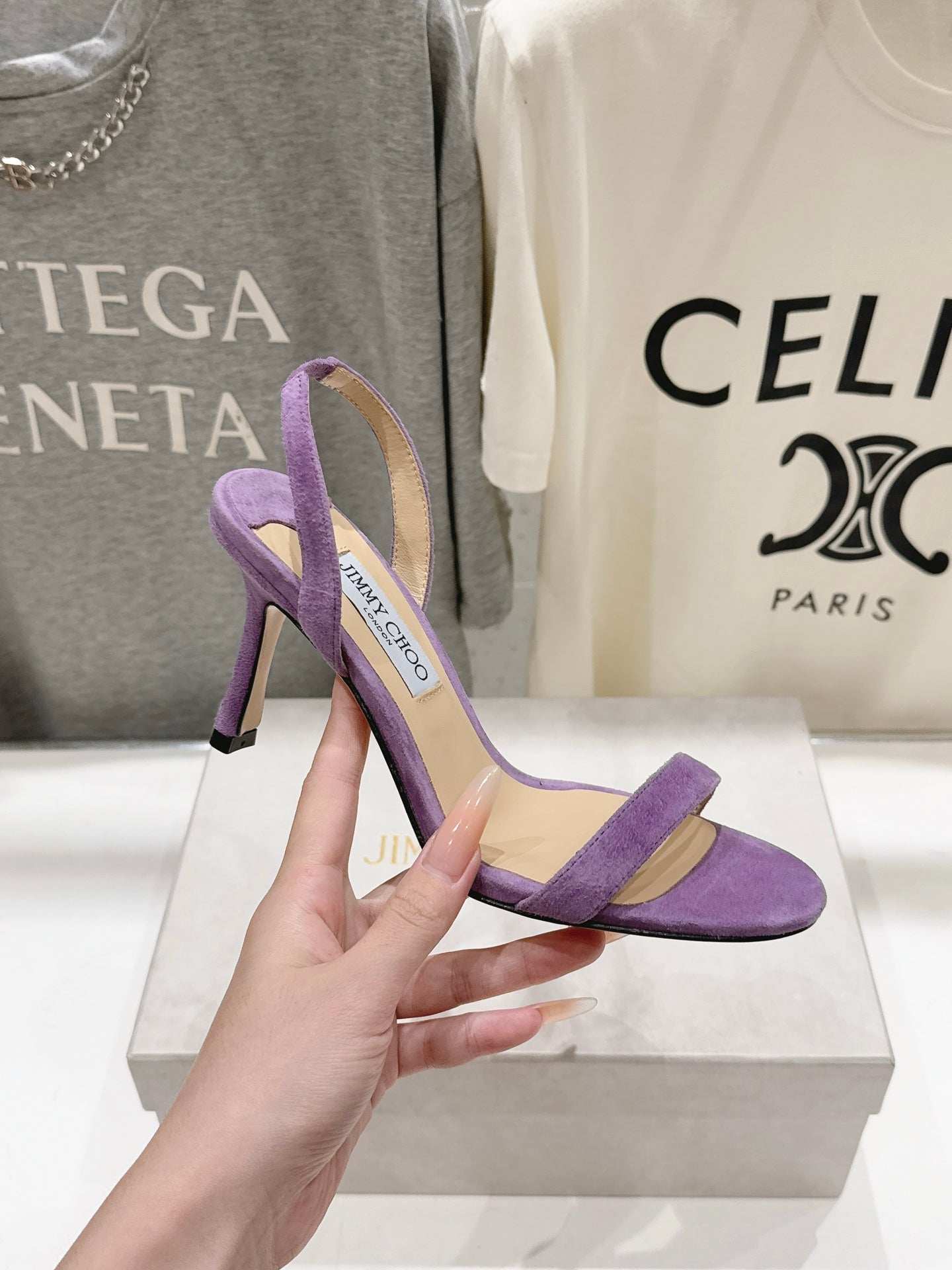 Jimmy Choo 2026 Jenn Sandals 85mm Suede Sheepskin 946209