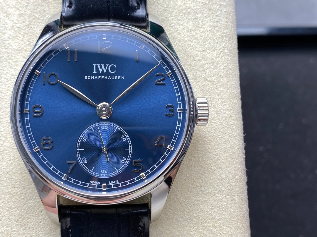 IWC Portuguese 40.4mm Dark Blue Dial Steel Case Leather Strap