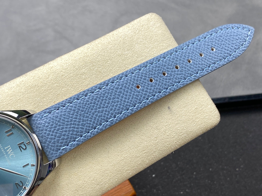 IWC Portuguese 40.4mm Blue Dial Steel Case Leather Strap