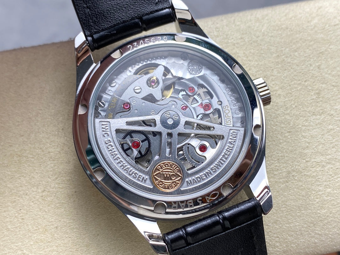 IWC Portuguese 40.4mm White Dial Steel Case Pink Gold Numerals