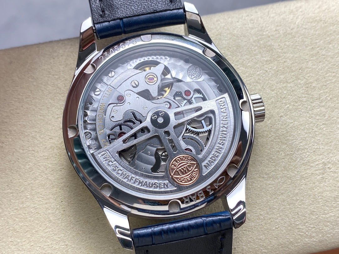 IWC Portuguese 40.4mm Cream Dial Blue Numerals Leather