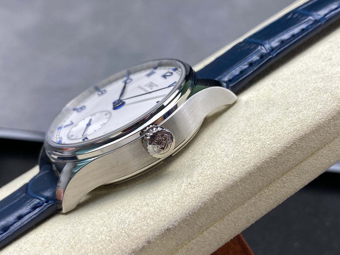 IWC Portuguese 40.4mm Cream Dial Blue Numerals Leather