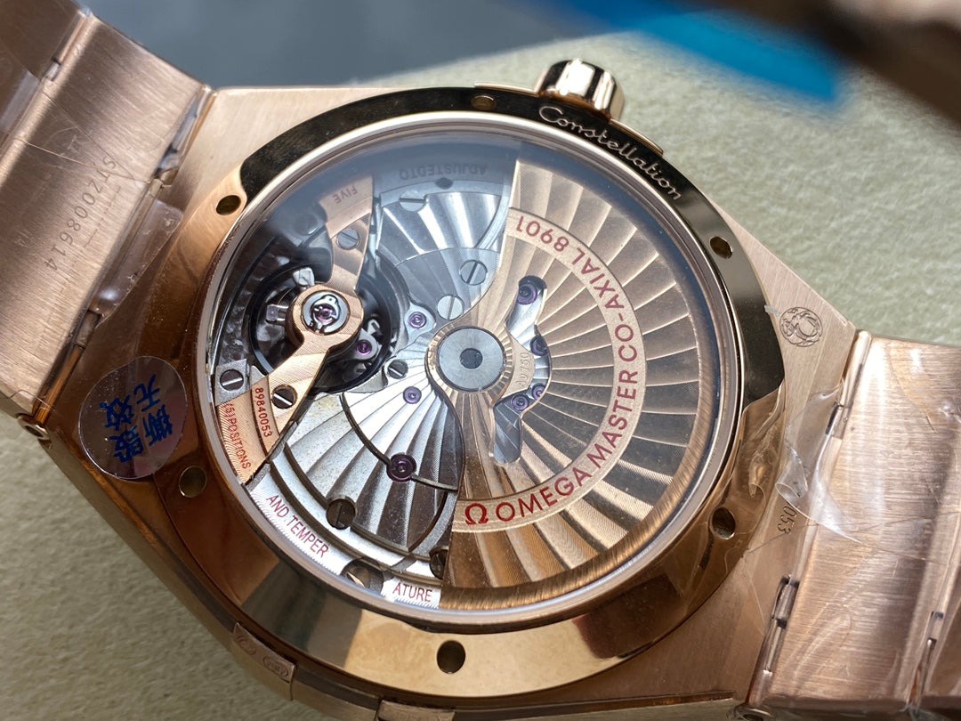 Omega Constellation Co-Axial Master Chronometer 41 mm Rose Gold Steel Blue Dial