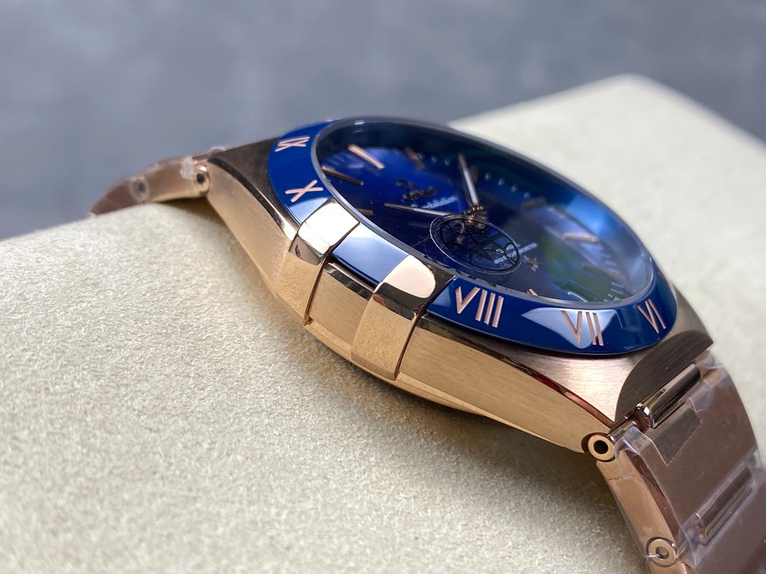 Omega Constellation Co-Axial Master Chronometer 41 mm Rose Gold Steel Blue Dial