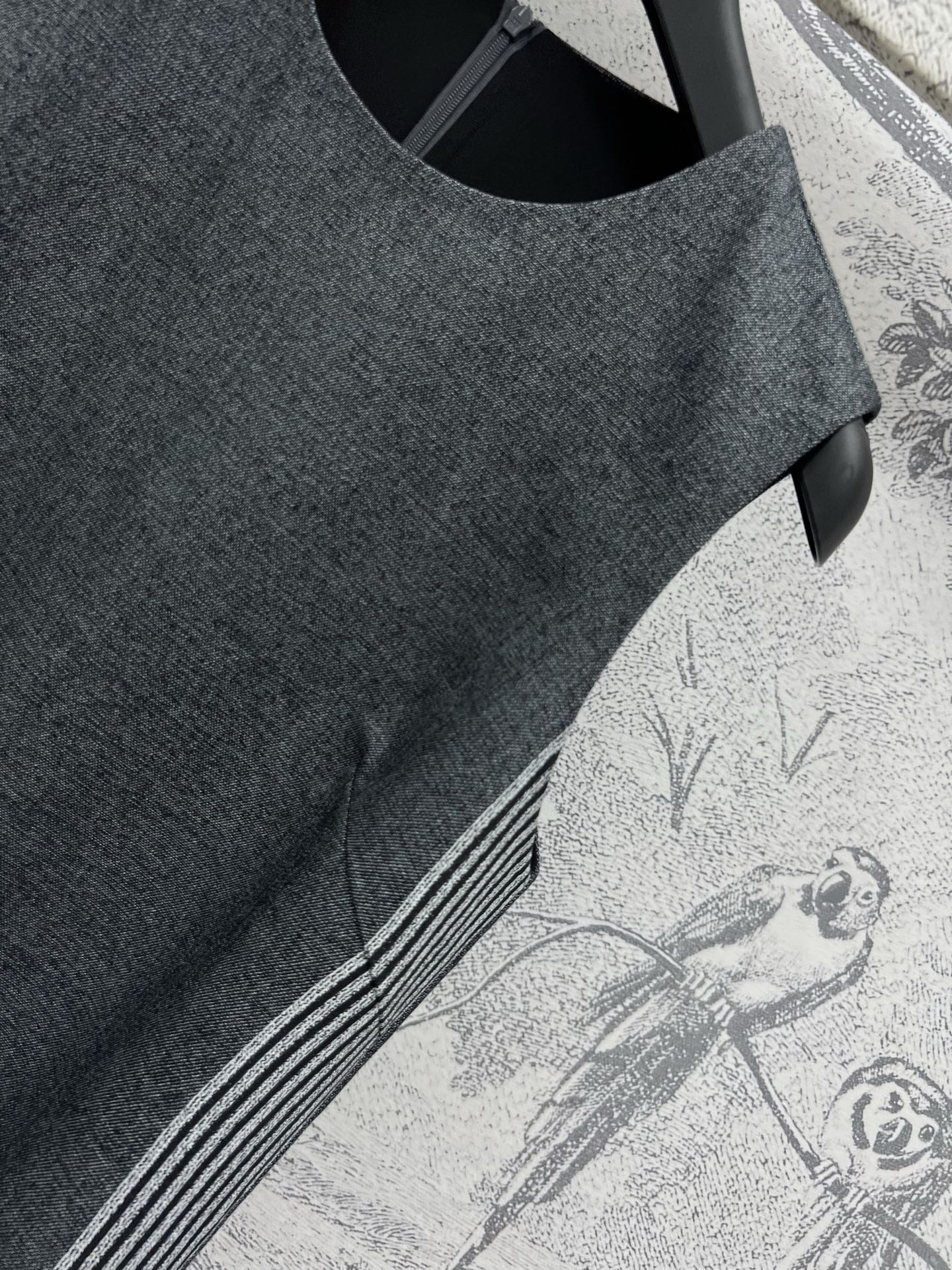 CD 25 Vest Dress Dark Grey Polyester Cotton