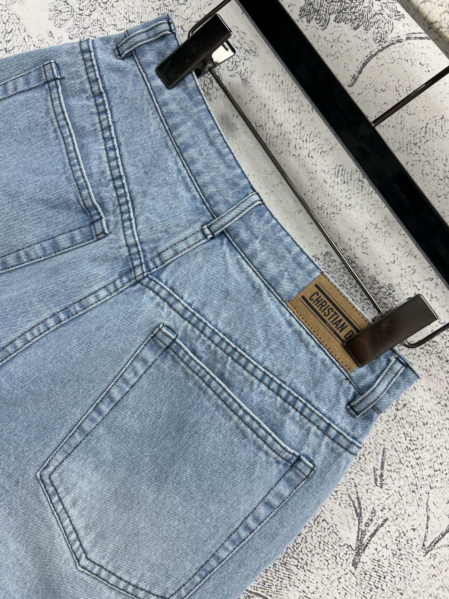 CD 25 Rolled Denim Short  Light Blue Cotton