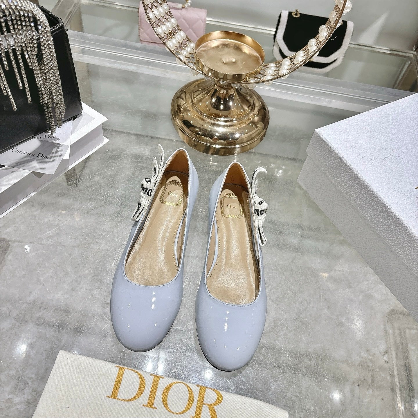 CD 26 Lolita Ballet Flats 30 Baby Blue Patent Leather 679730