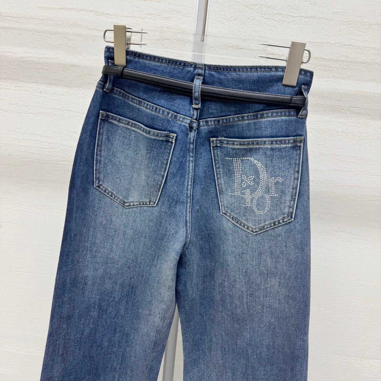 Dior 2026 Belt Buckle Jean Blue Cotton