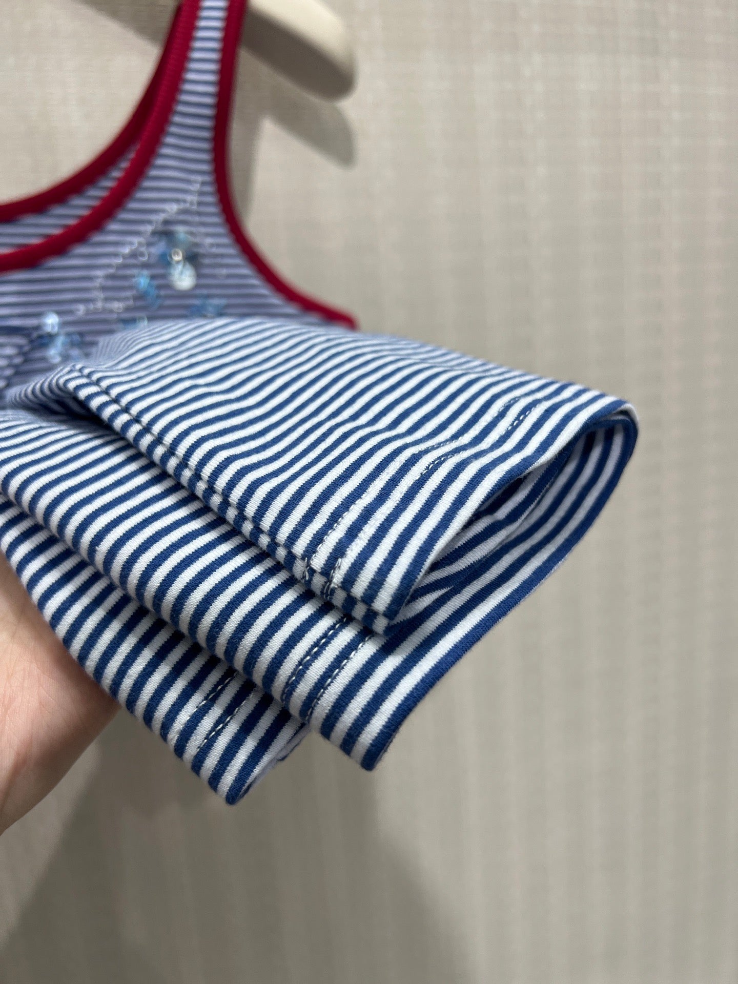 Prada 2026 Tank Top Blue Red Cotton 399200