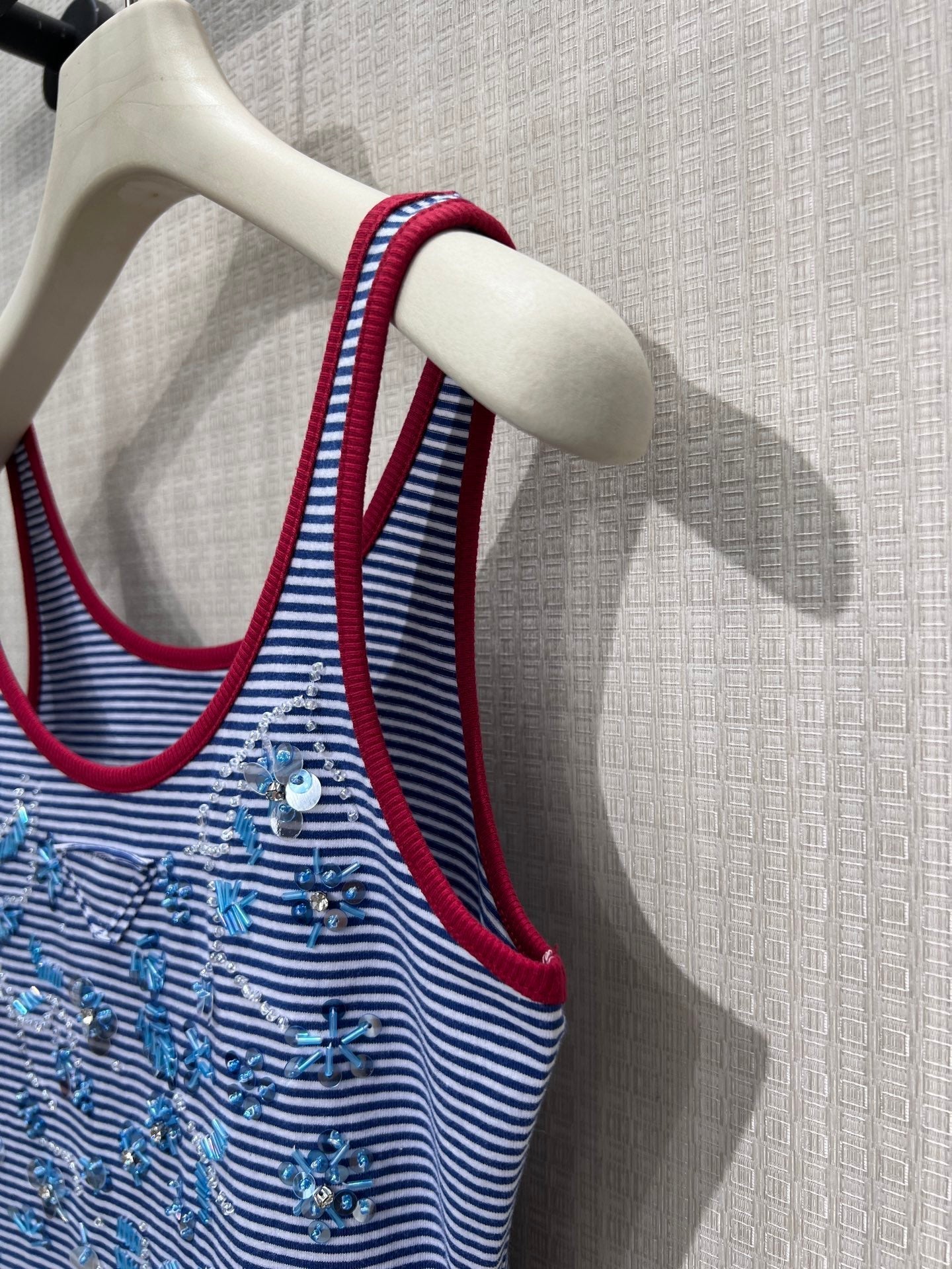 Prada 2026 Tank Top Blue Red Cotton 399200