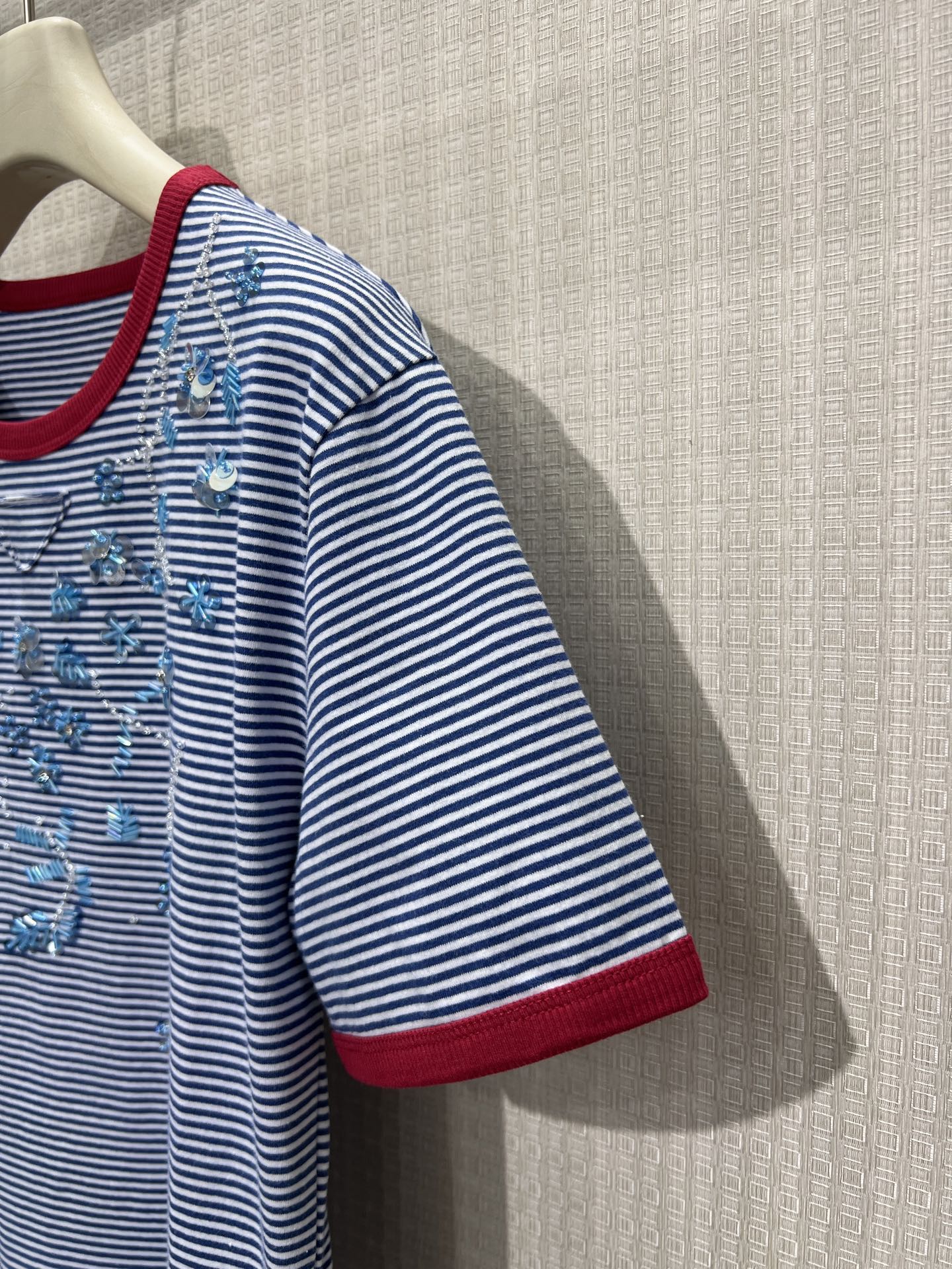 Prada 2026 Shirt Blue Red Cotton 399203