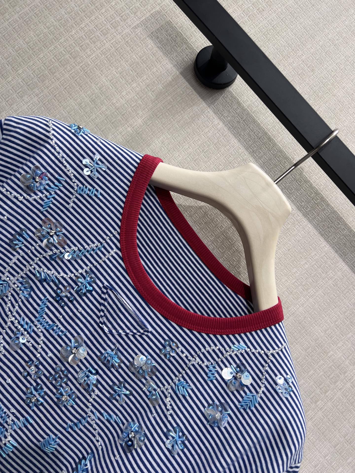 Prada 2026 Shirt Blue Red Cotton 399203