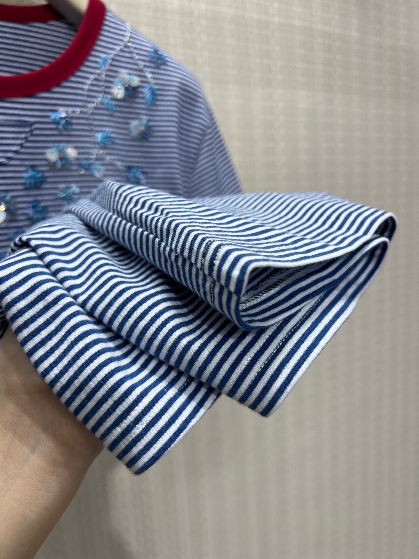 Prada 2026 Shirt Blue Red Cotton 399203