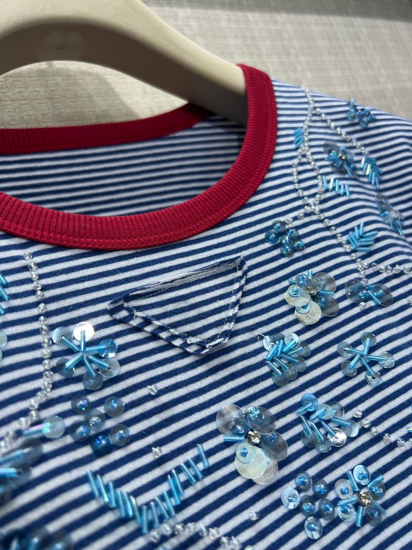 Prada 2026 Shirt Blue Red Cotton 399203