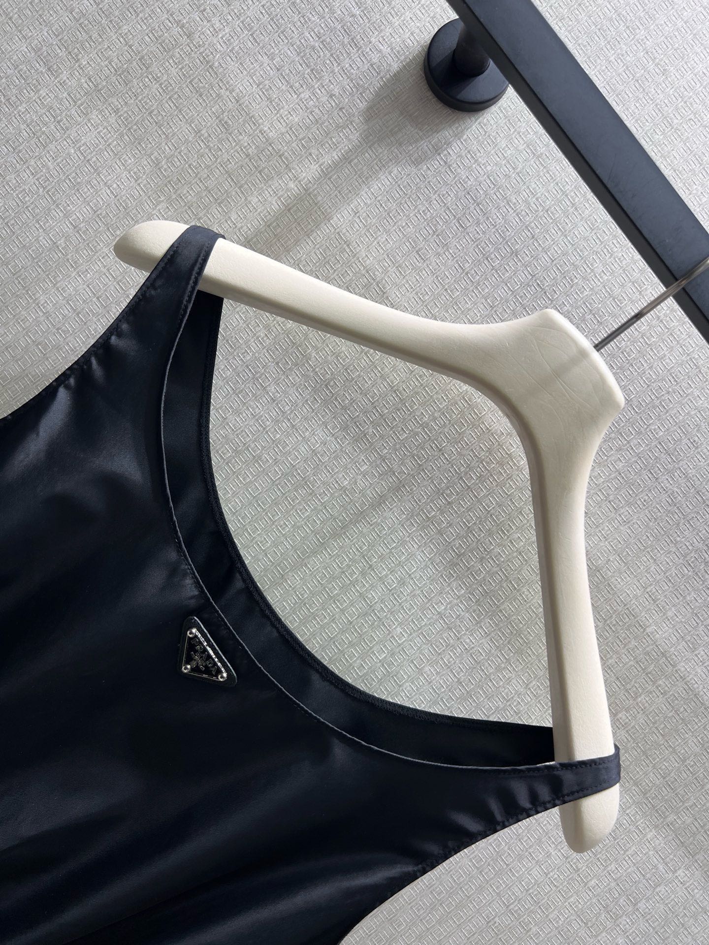 Prada 2026 Strappy Dress Black Polyamide 399132